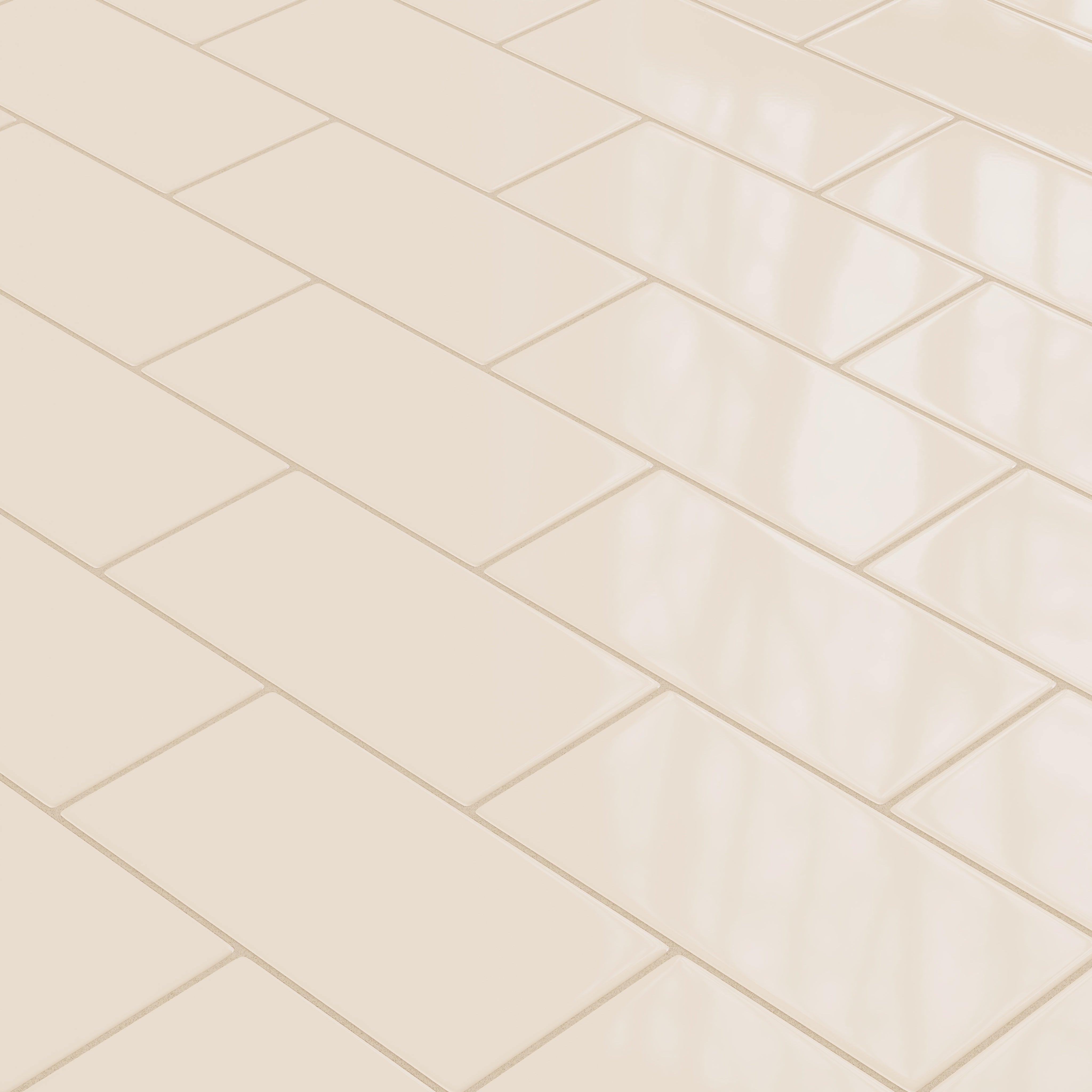6x12 Original Ceramic Tile in Ivory Gloss