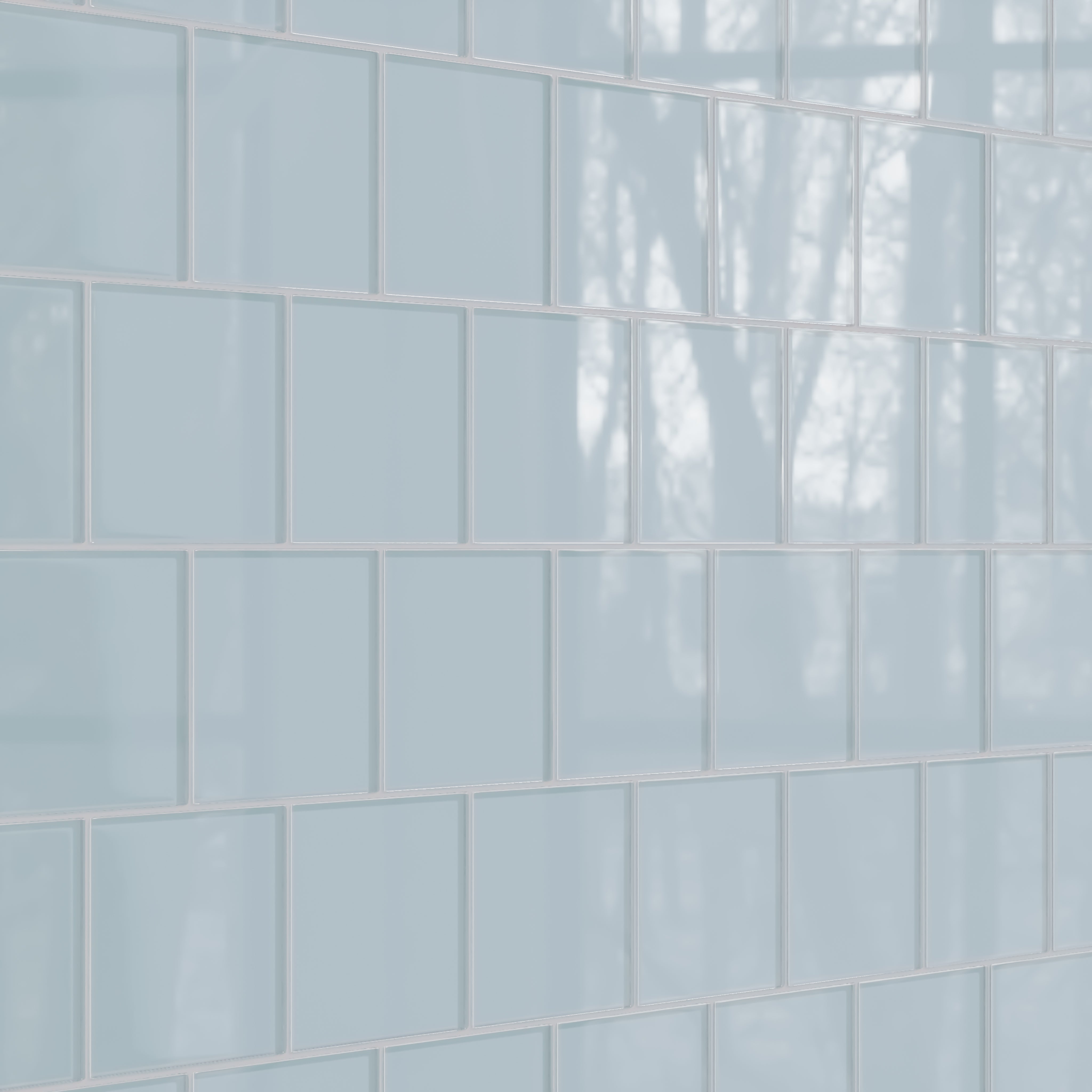 6x6 Glass Tile in Partridge Gloss