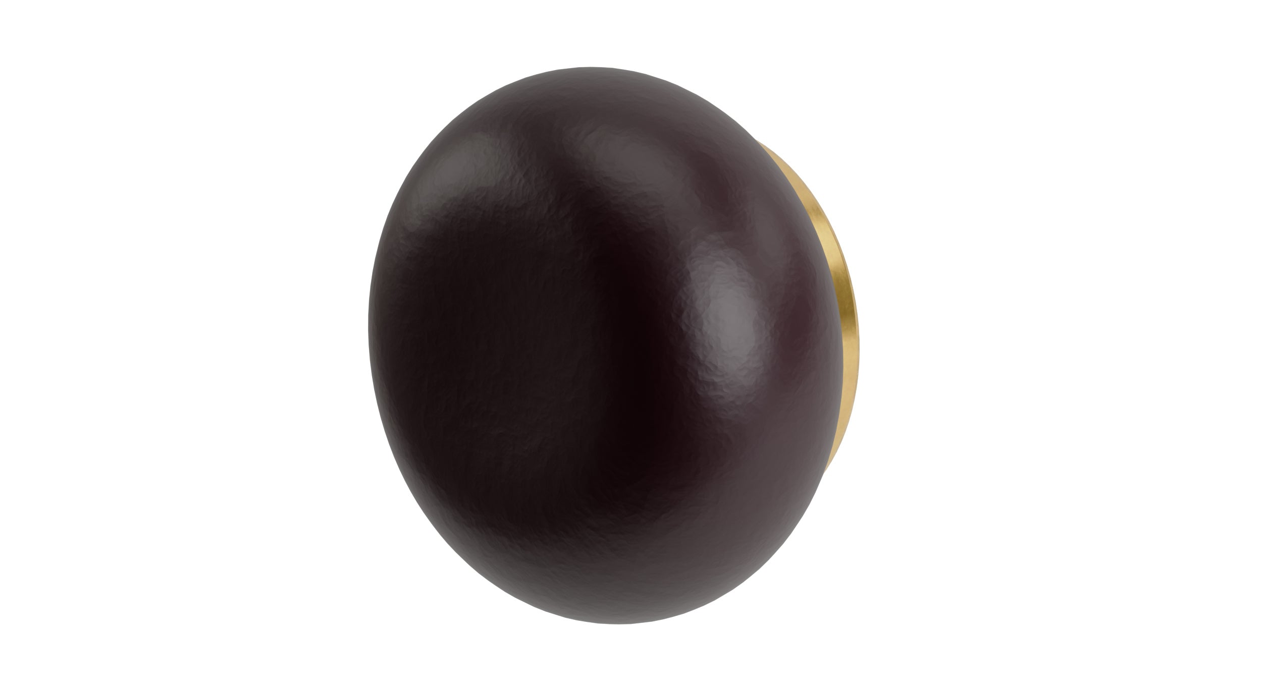Foundry One Handle Wall Mount Diverter/Volume Control Shower Trim with Pebble Ceramic Knob Handle in French Brass