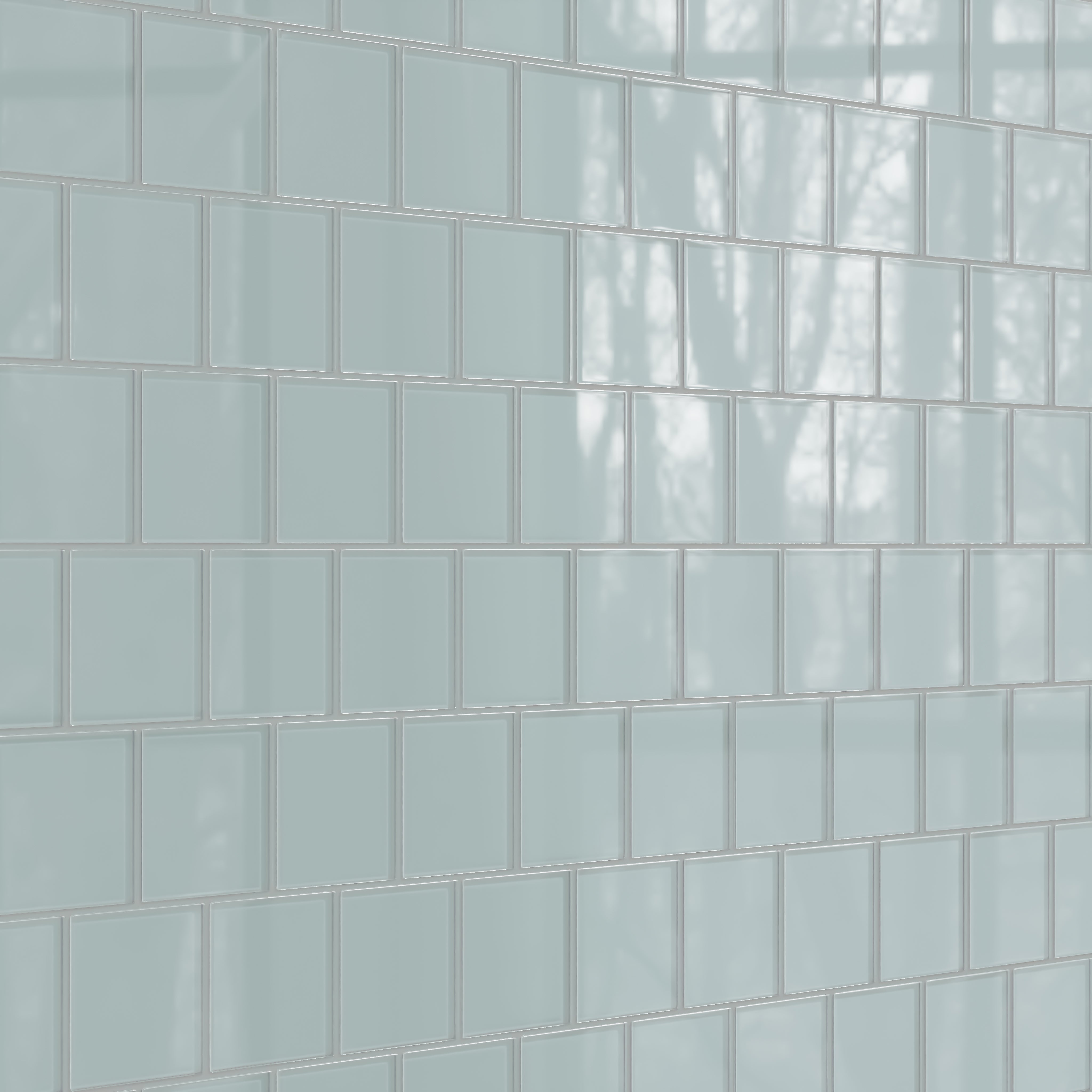 4x4 Glass Tile in Great Blue Heron Gloss
