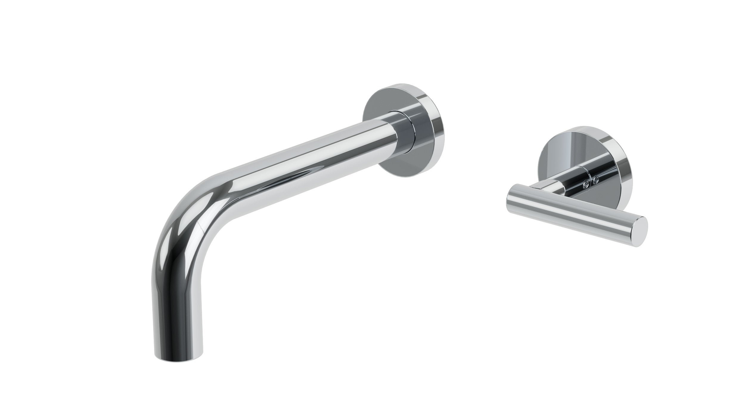 Contour One Handle Wall Mount 7.5" Lavatory Faucet with Soft Lever Handle