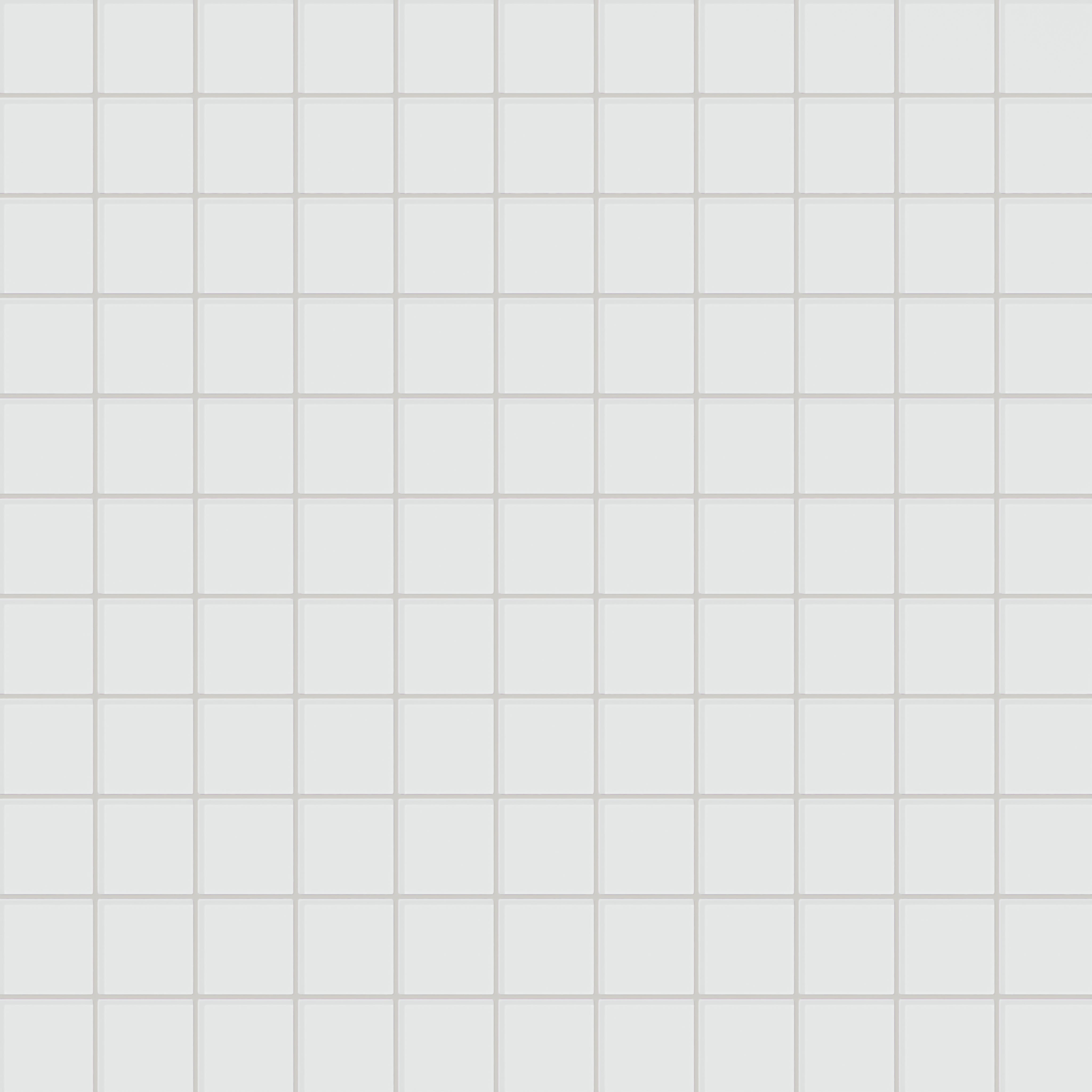 3x3 Straight Set Sheeted Glass Mosaic Tile in Egret Gloss