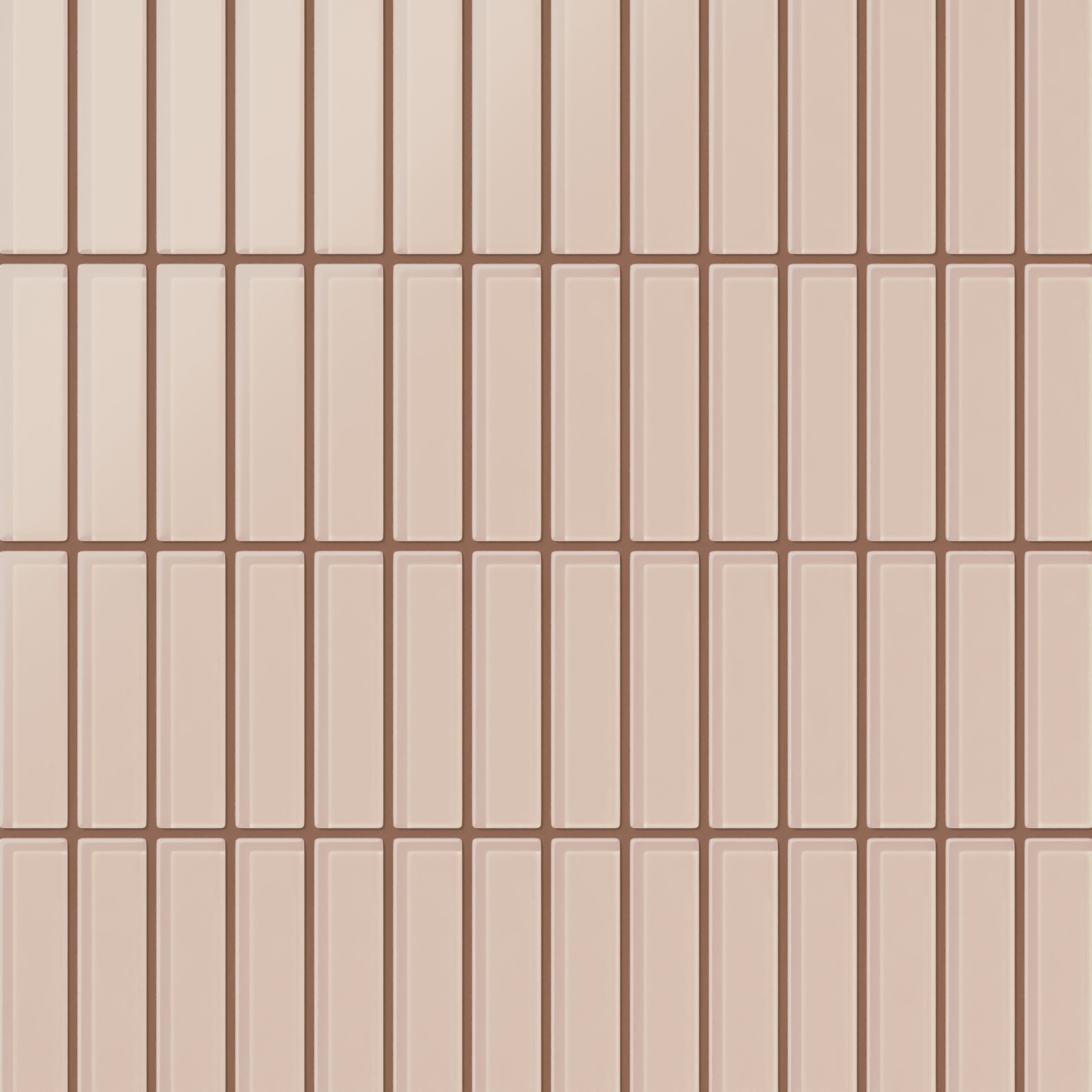 1x4 Straight Set Sheeted Glass Mosaic Tile in Rosy Finch Matte