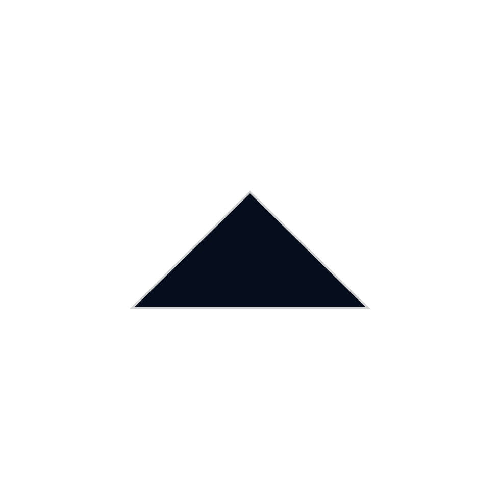 4" Triangle Original Ceramic Tile in Navy Blue Matte