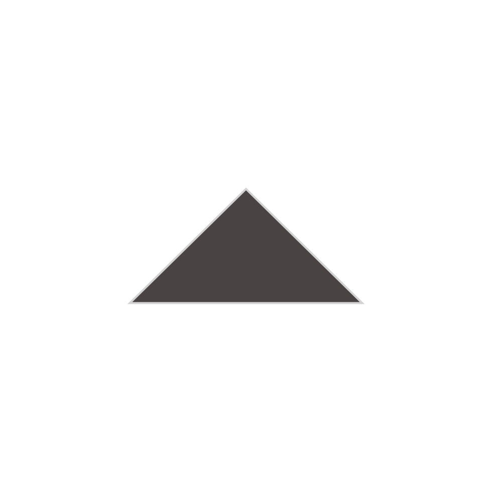 4" Triangle Original Ceramic Tile in Carbon Gloss