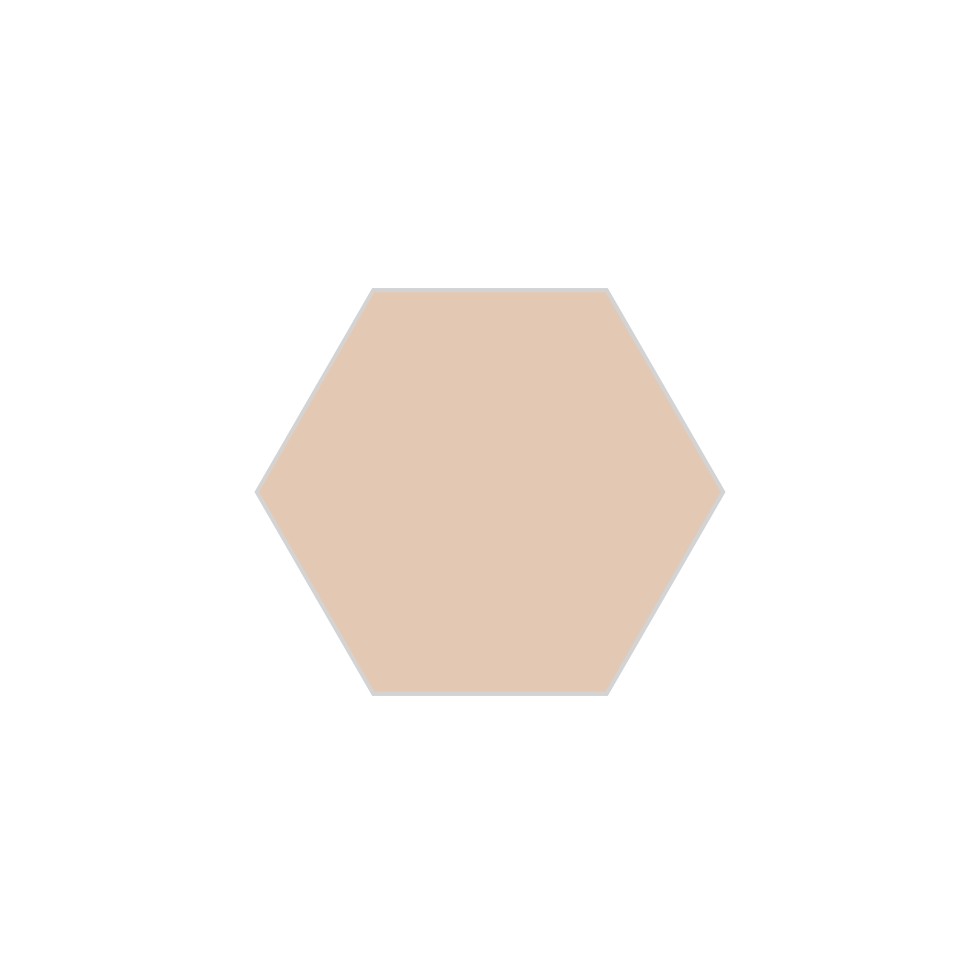 6" Hexagon Original Ceramic Tile in Tumbleweed Gloss