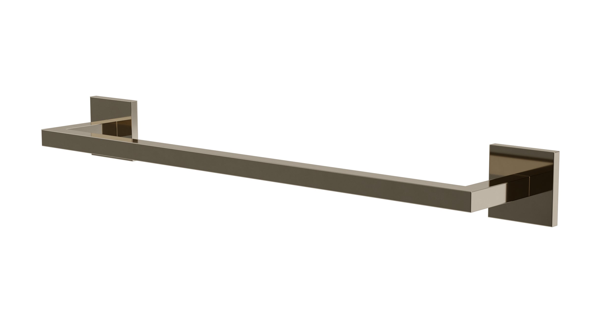 Flatiron Square Towel Bar 18" in Polished Nickel