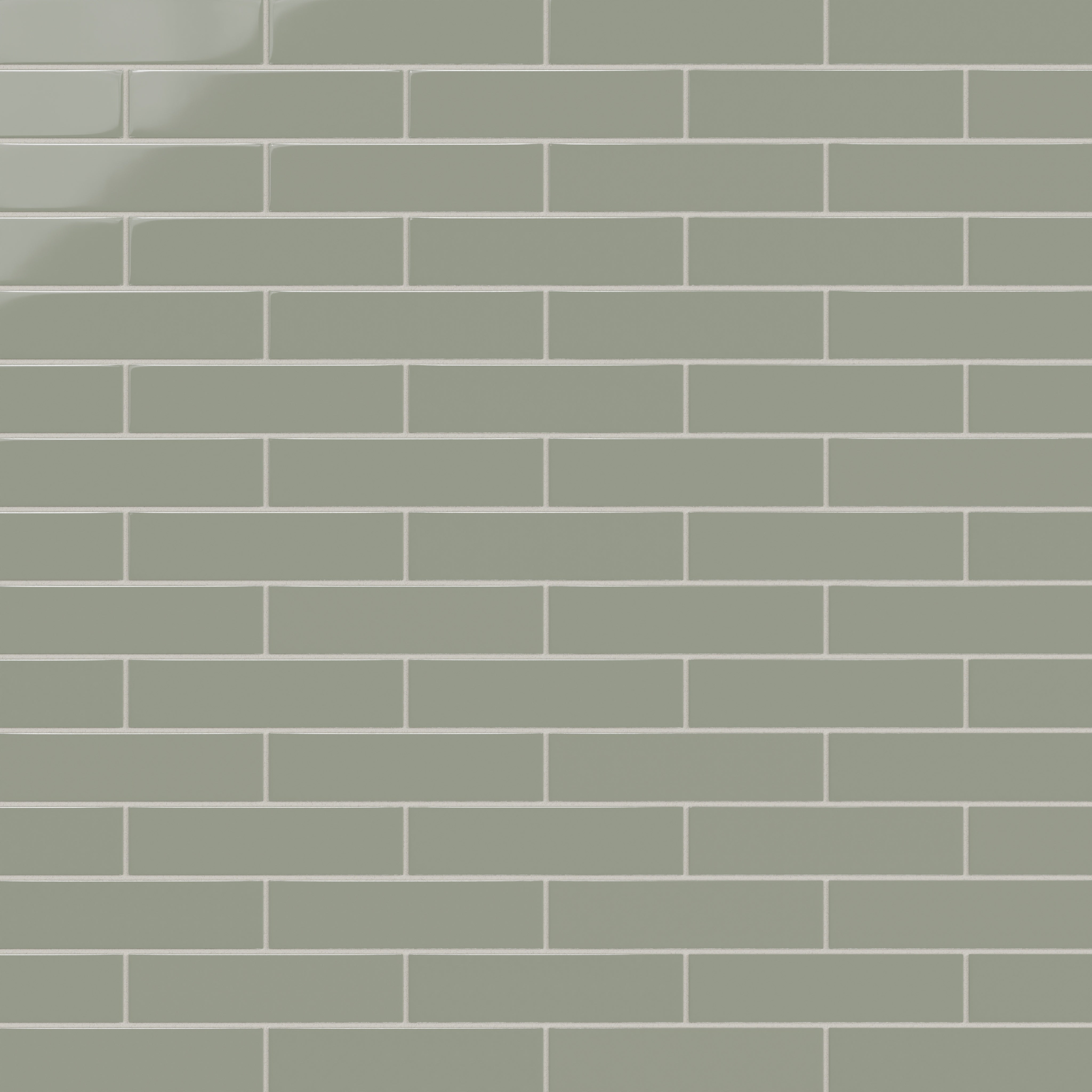 2x8 Natural Press Ceramic Tile in Terre Verte Gloss