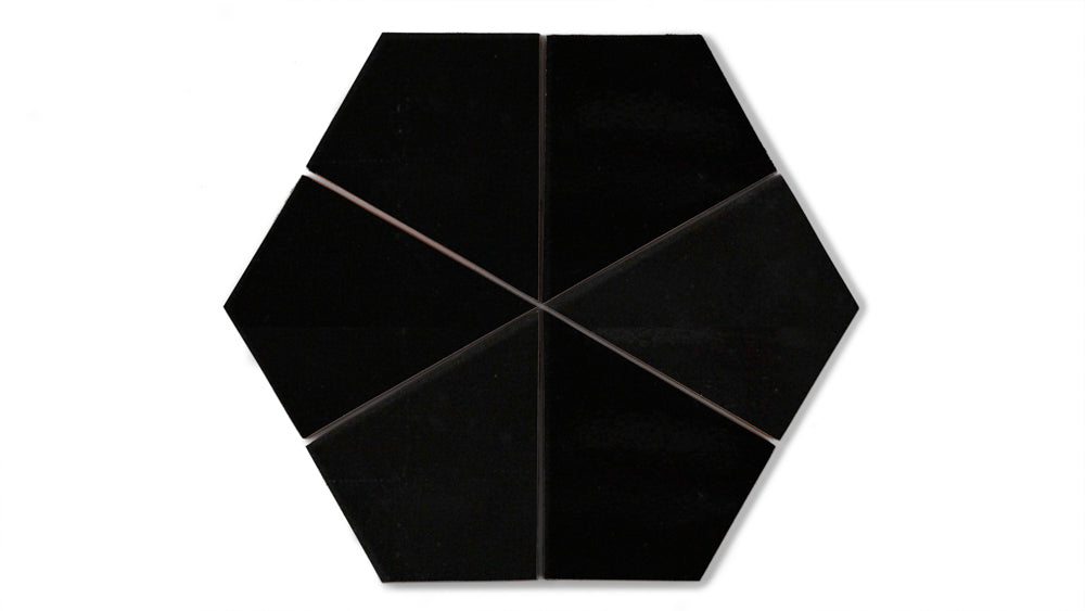 Hexite Original Ceramic Tile in Raven Gloss