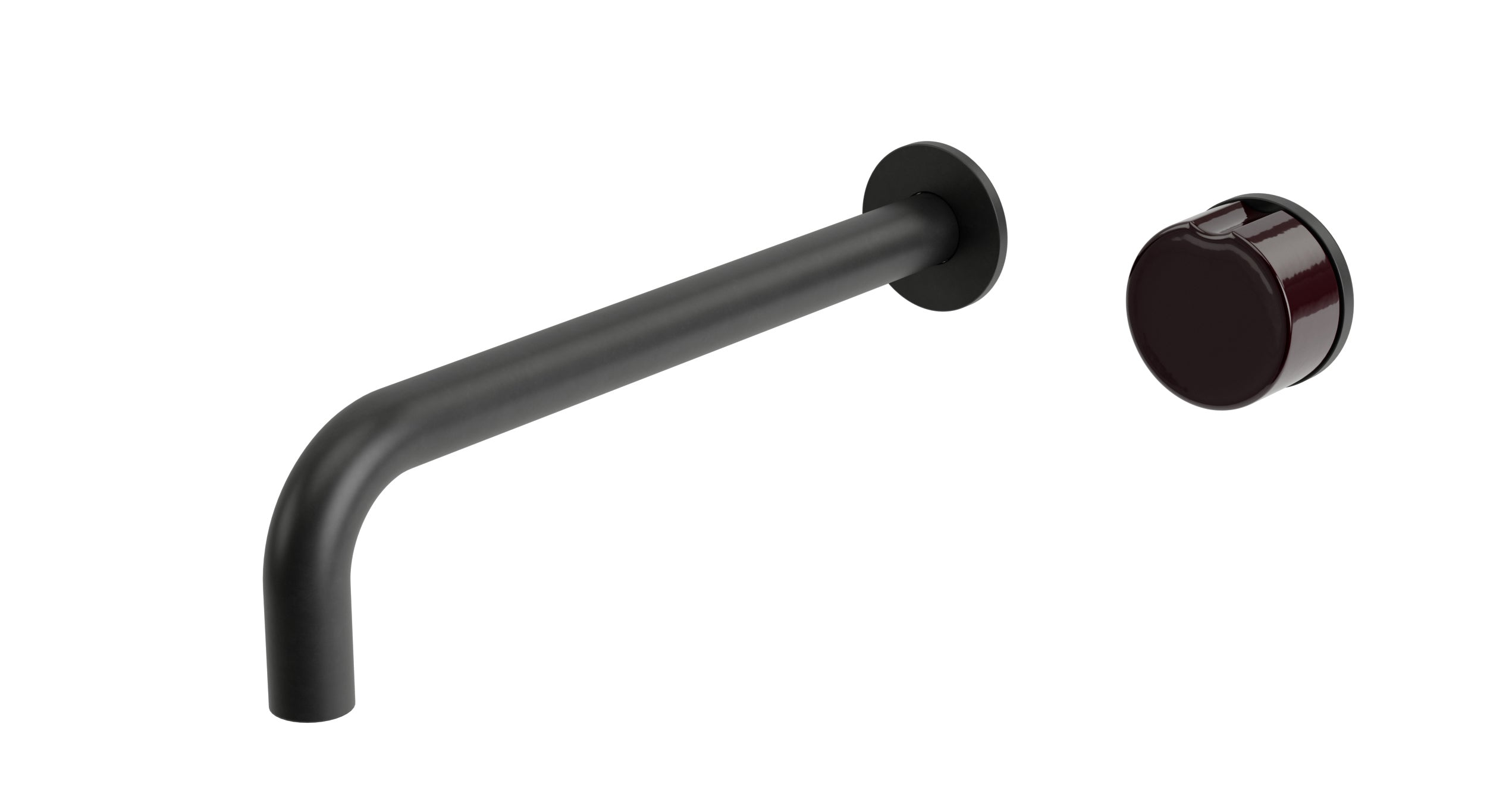 Foundry One Handle Wall Mount 10" Lavatory Faucet with Groove Ceramic Knob Handle in Oil Rubbed Bronze
