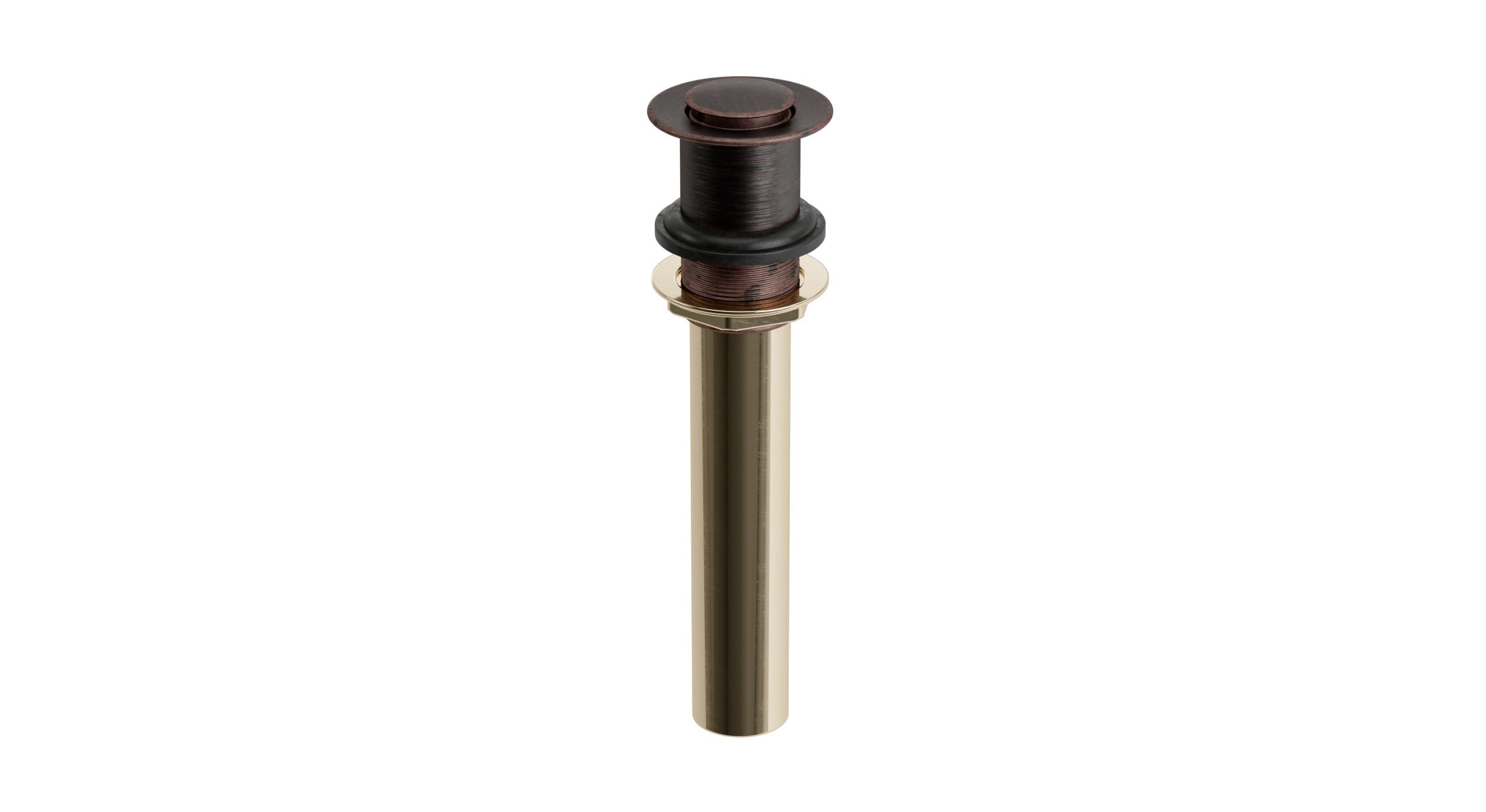 Lavatory Faucet Soft Touch Drain - Less Overflow in Antique Bronze