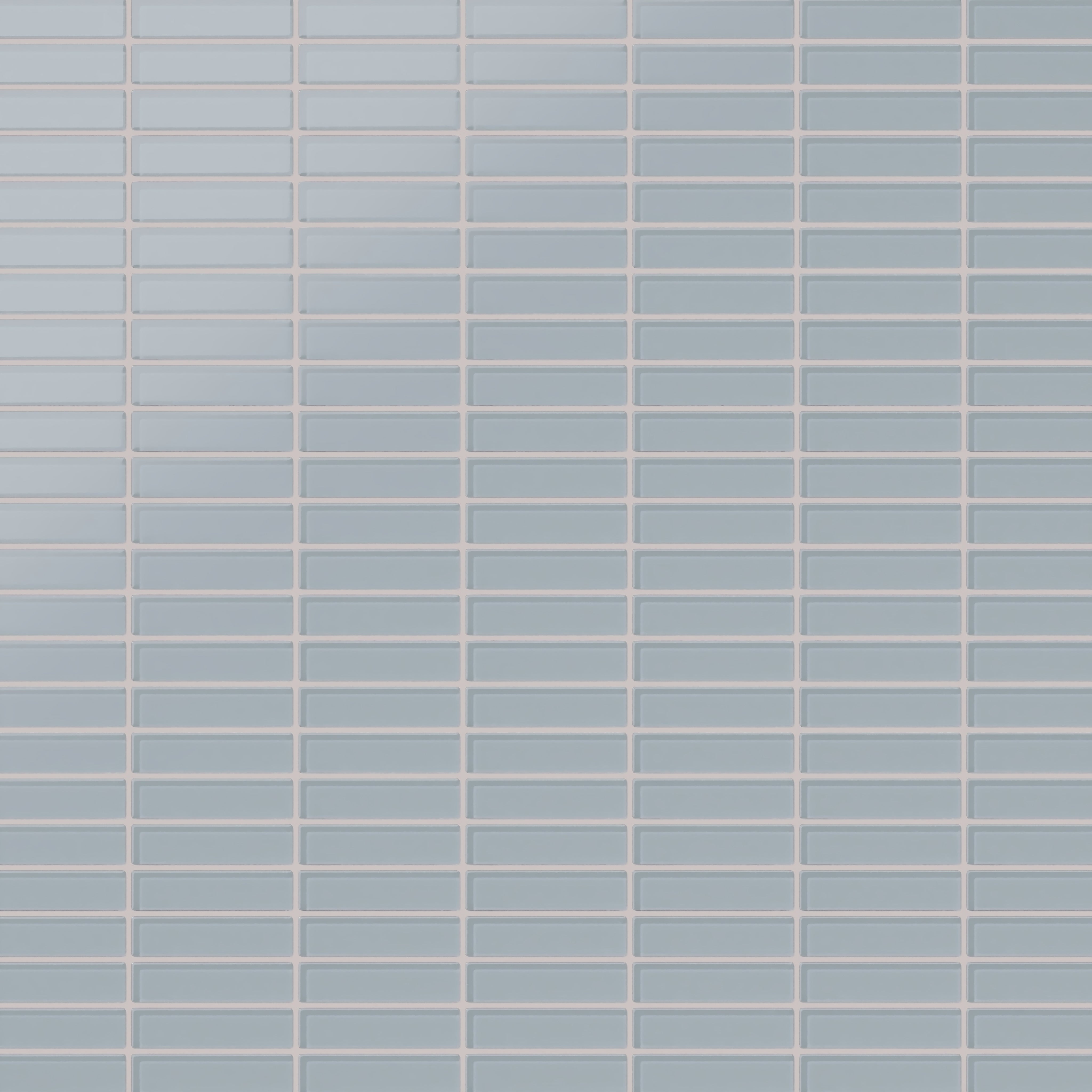 1x4 Straight Set Sheeted Glass Mosaic Tile in Pinyon Jay Matte