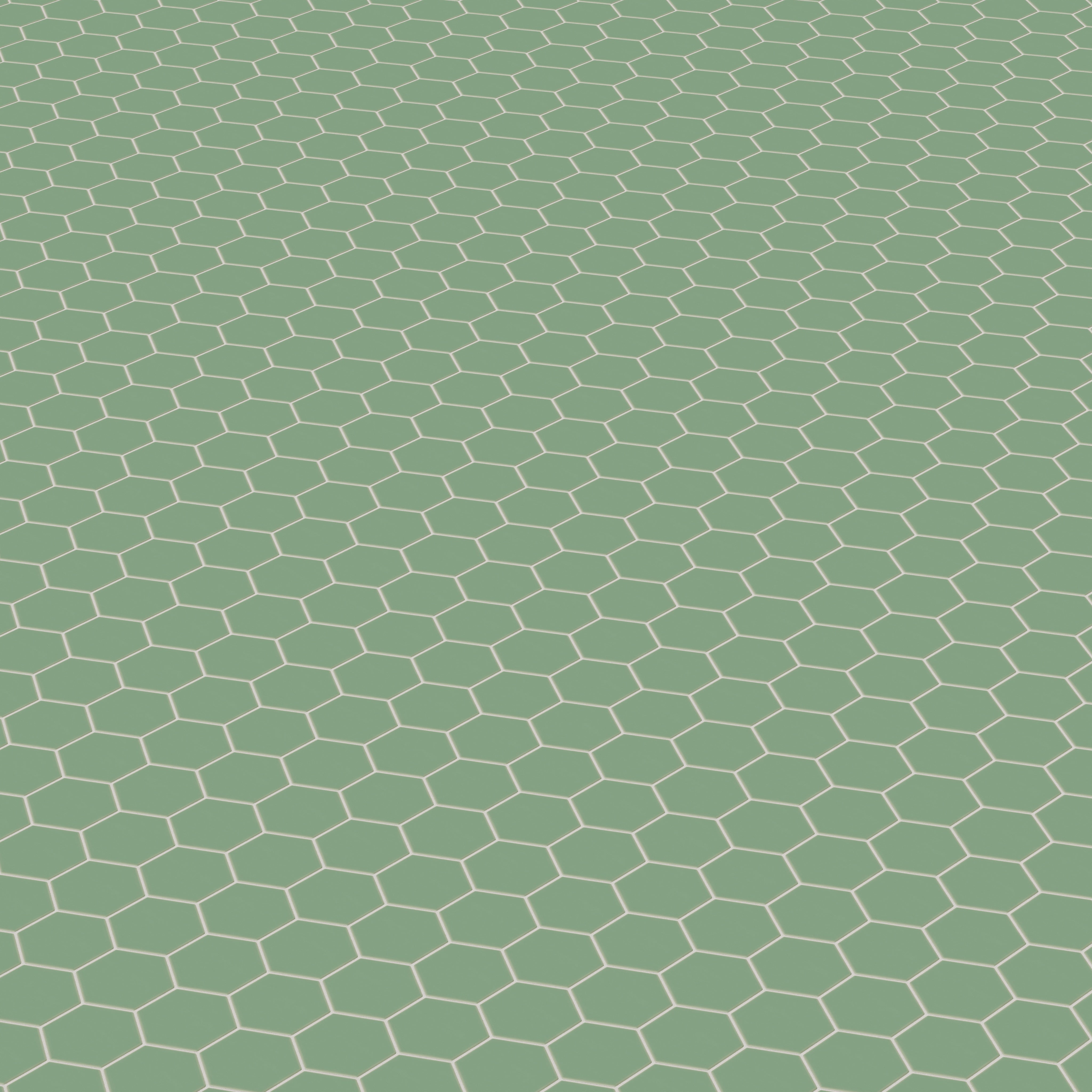 4" Hexagon Original Ceramic Tile in Sea Green Matte