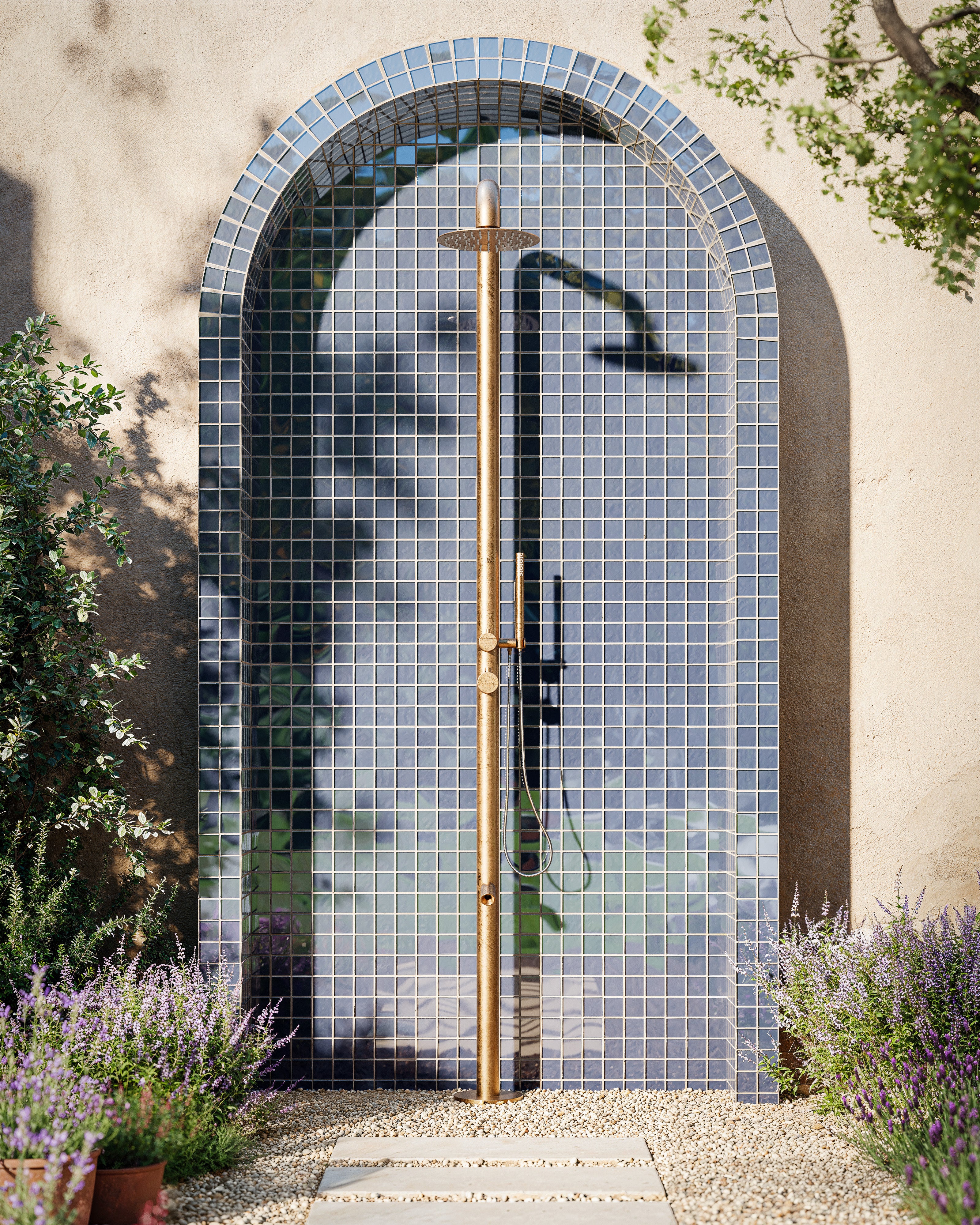 2x2 Straight Set Sheeted Glass Mosaic Tile in Nuthatch Gloss