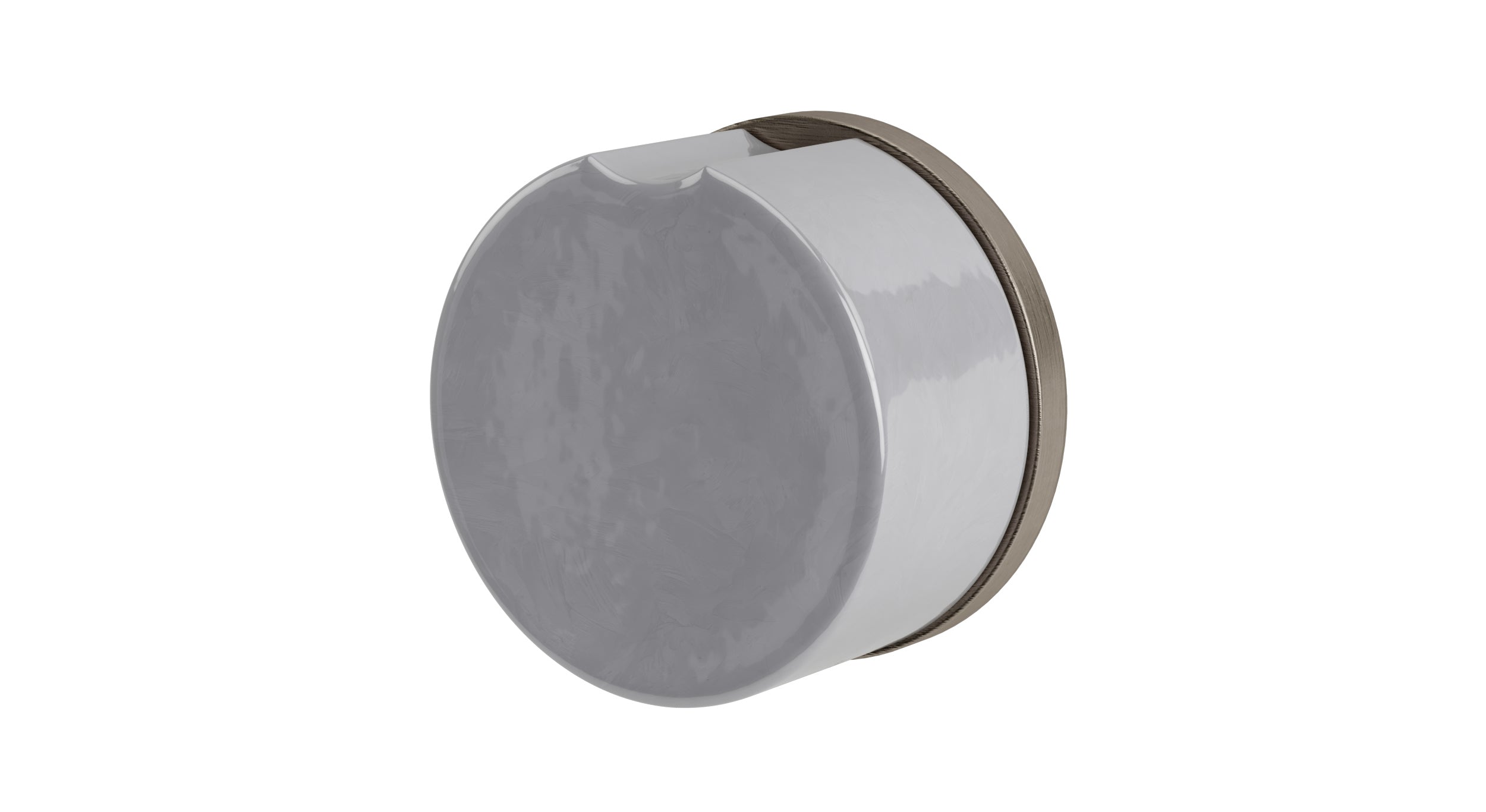 Foundry One Handle Wall Mount Diverter/Volume Control Shower Trim with Groove Ceramic Knob Handle in Antique Nickel