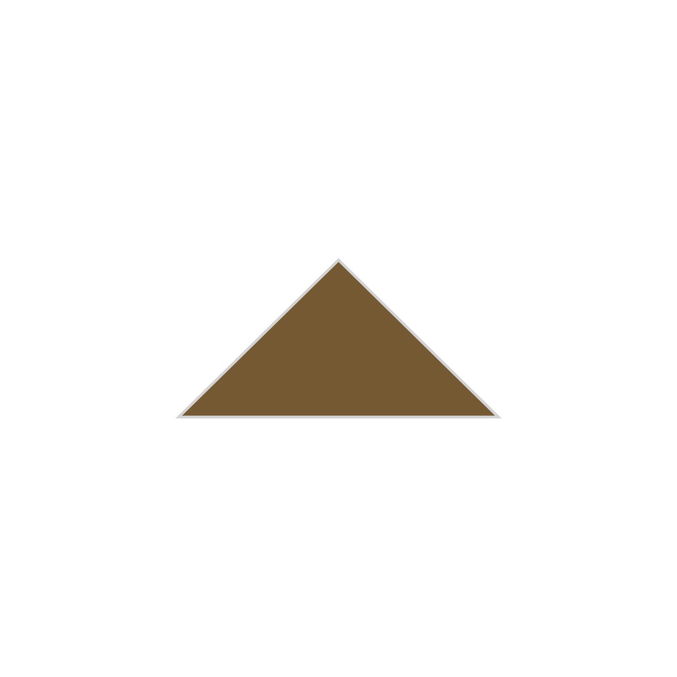 4" Triangle Original Ceramic Tile in Chaparral Matte