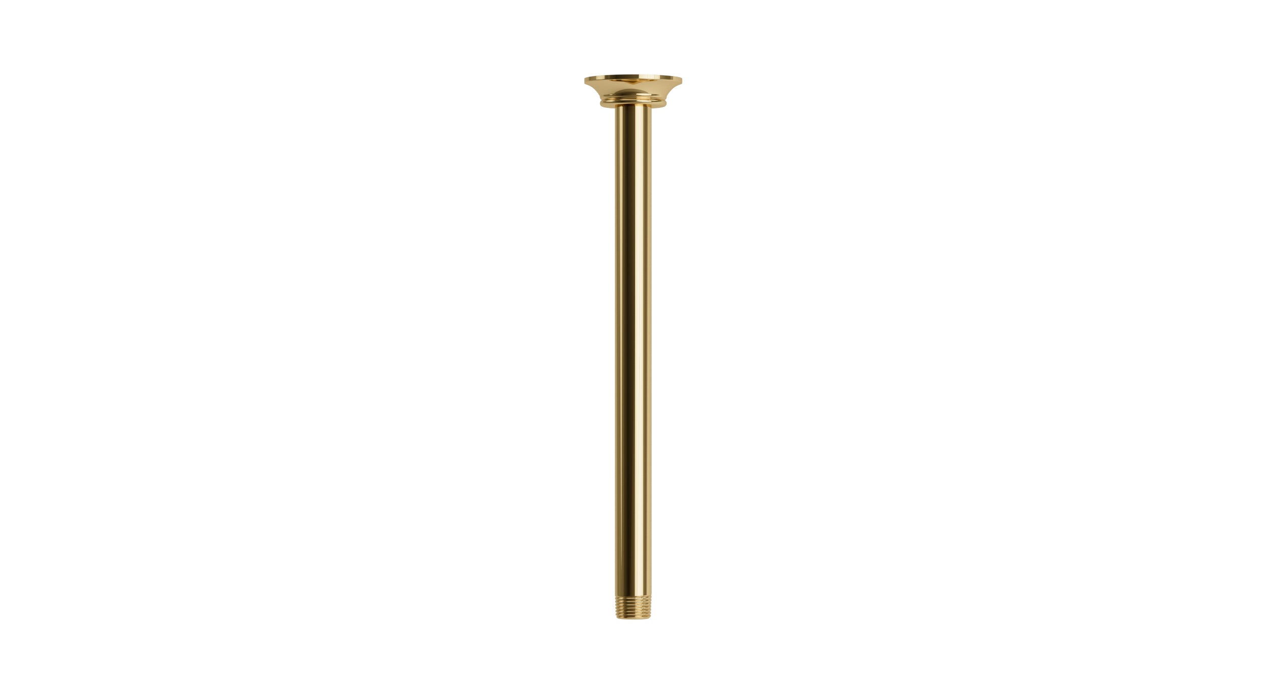 Emerson 12" Straight Shower Arm with Flange in Polished Brass