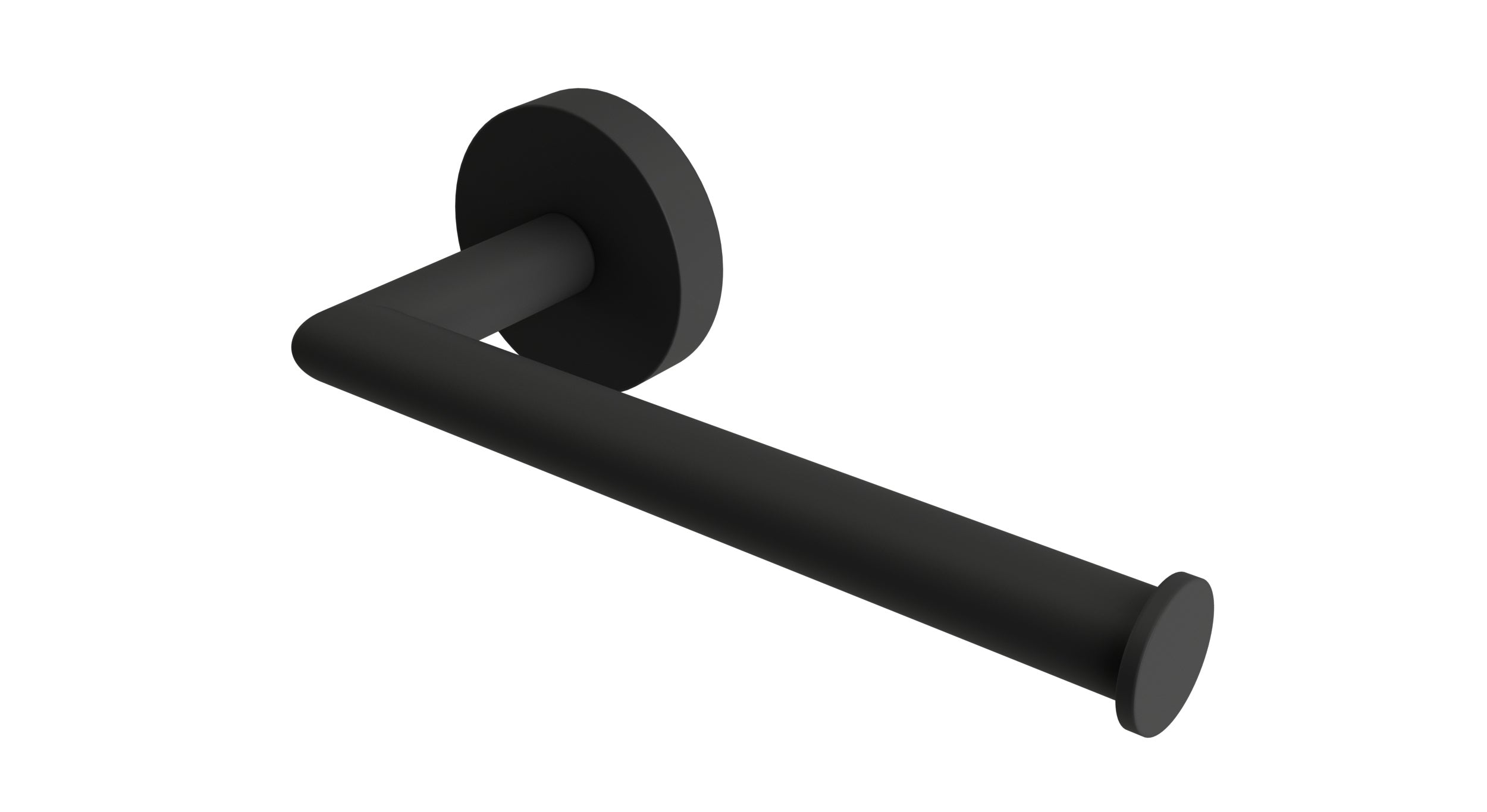 Contour Single Post Paper Holder in Matte Black