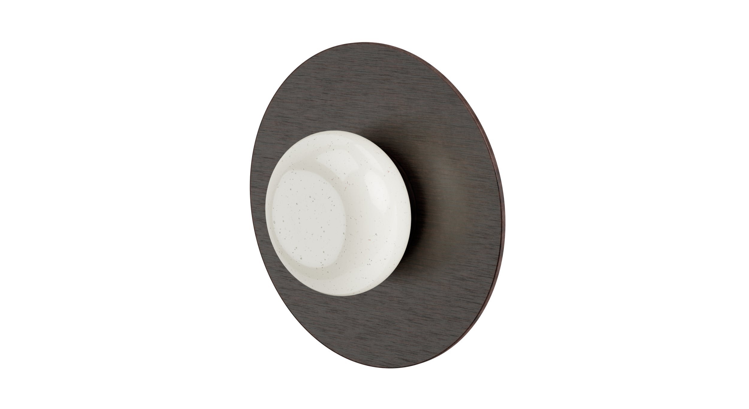 Foundry One Handle Wall Mount Shower Trim with Pebble Ceramic Knob Handle in Antique Bronze