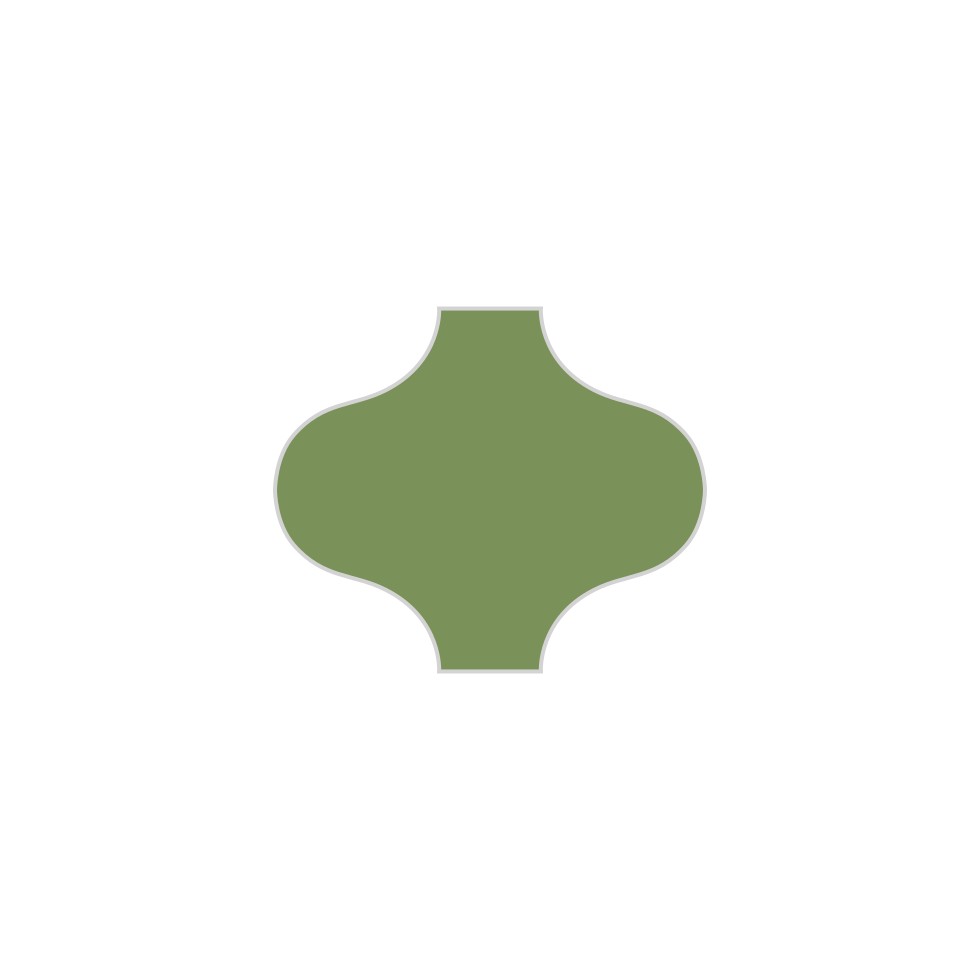 Paseo Original Ceramic Tile in Kelp Matte
