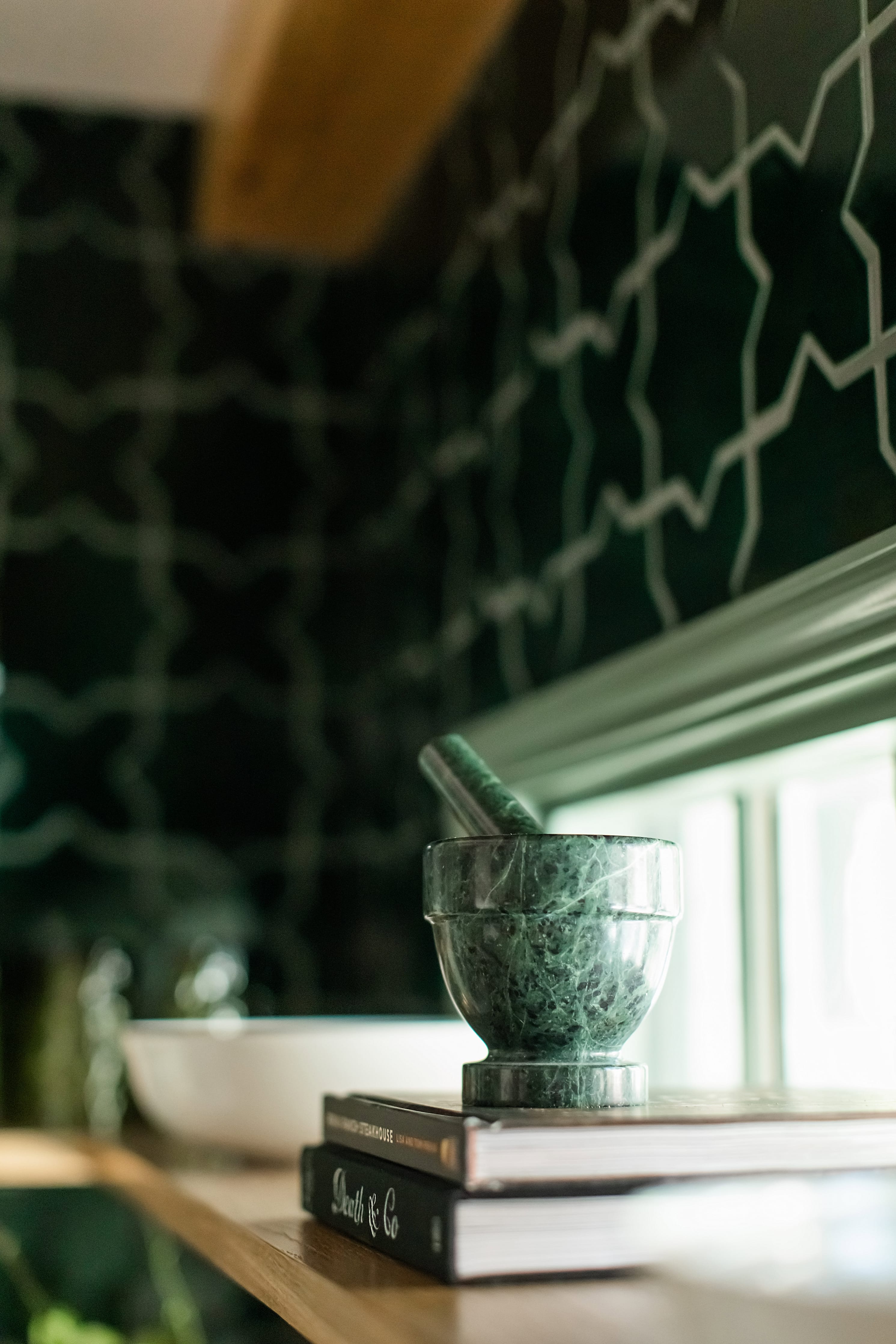 Star & Cross Original Ceramic Tile in Evergreen Gloss