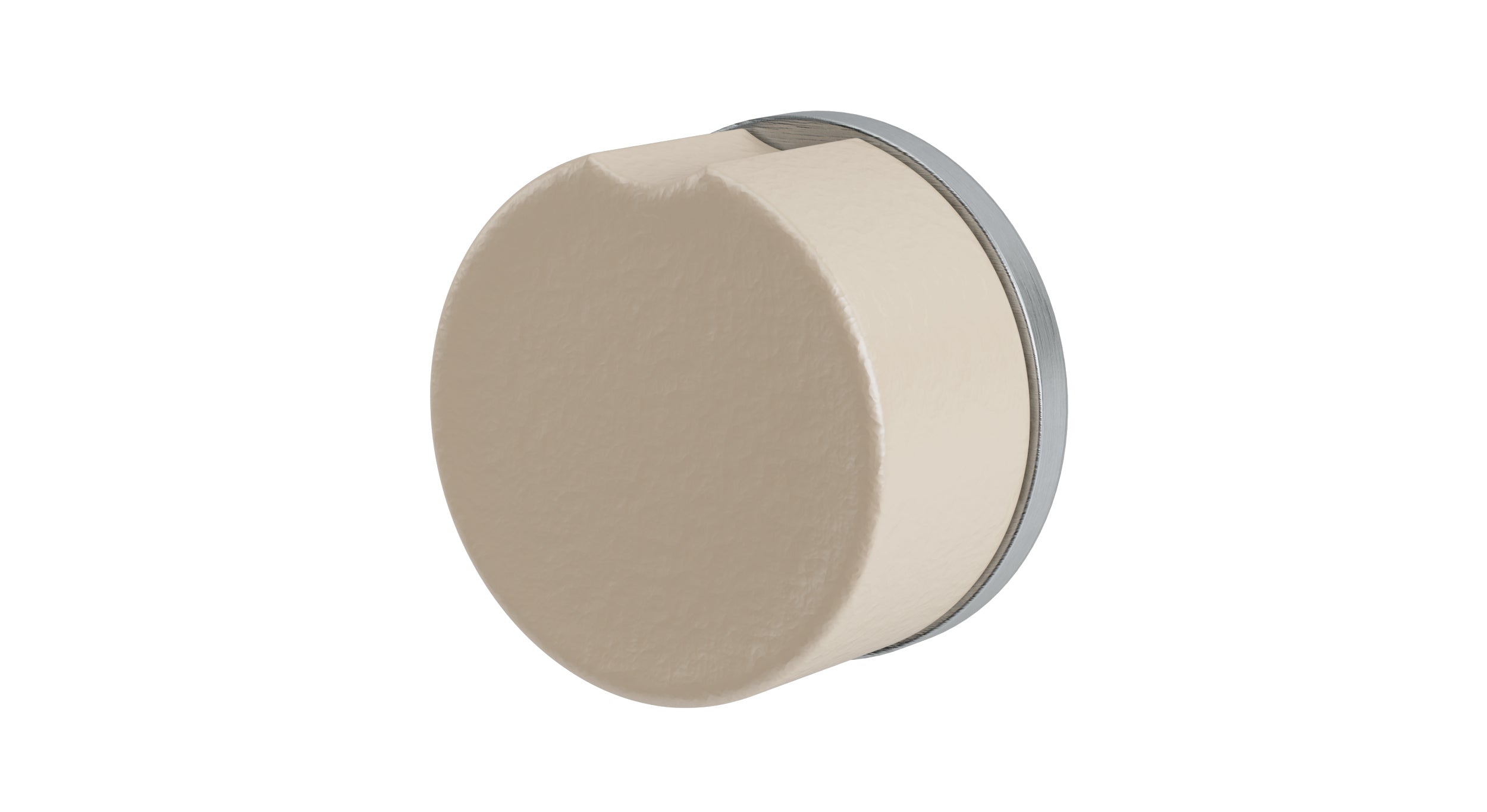 Foundry One Handle Wall Mount Diverter/Volume Control Shower Trim with Groove Ceramic Knob Handle in Satin Chrome