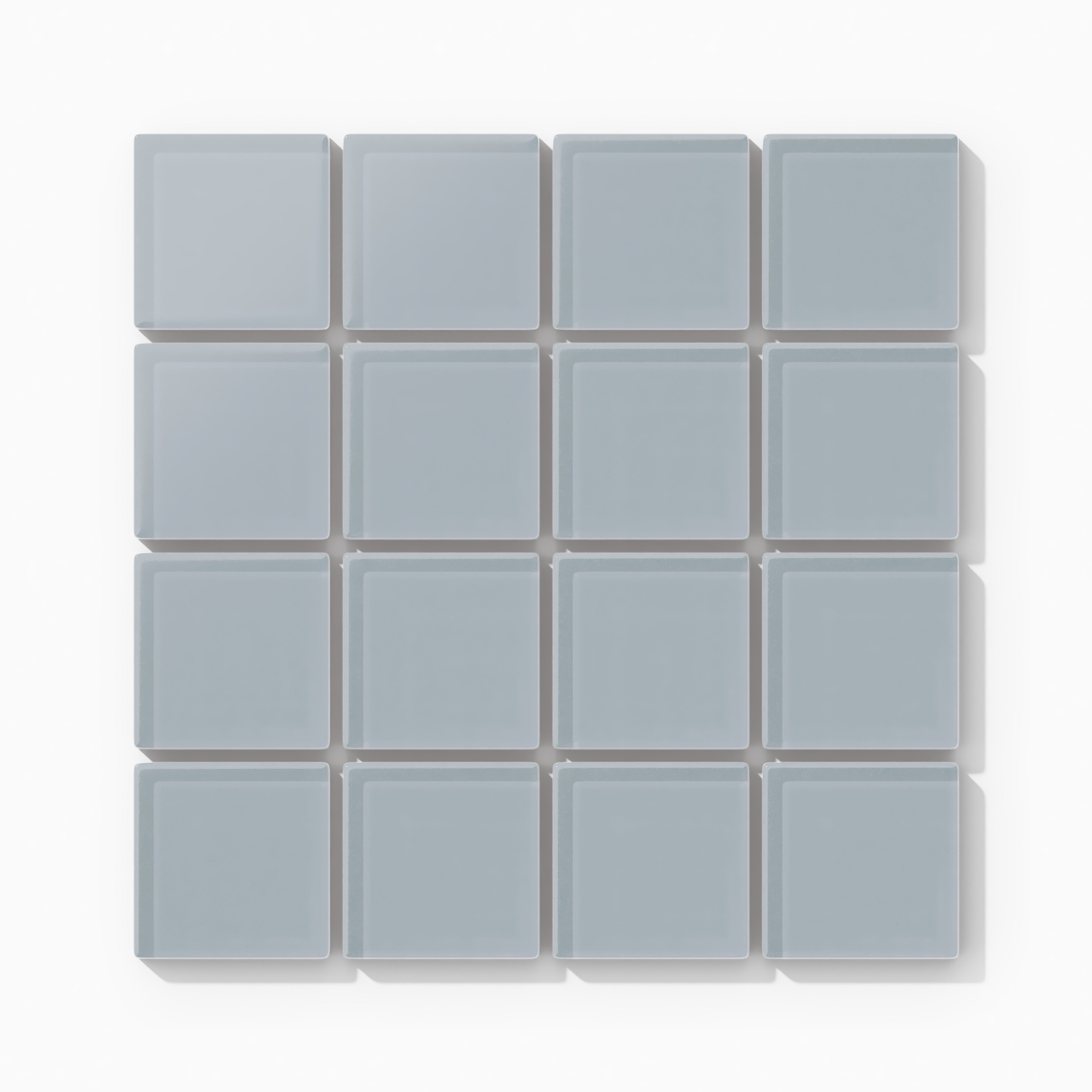 2x2 Straight Set Sheeted Glass Mosaic Tile in Pinyon Jay Matte
