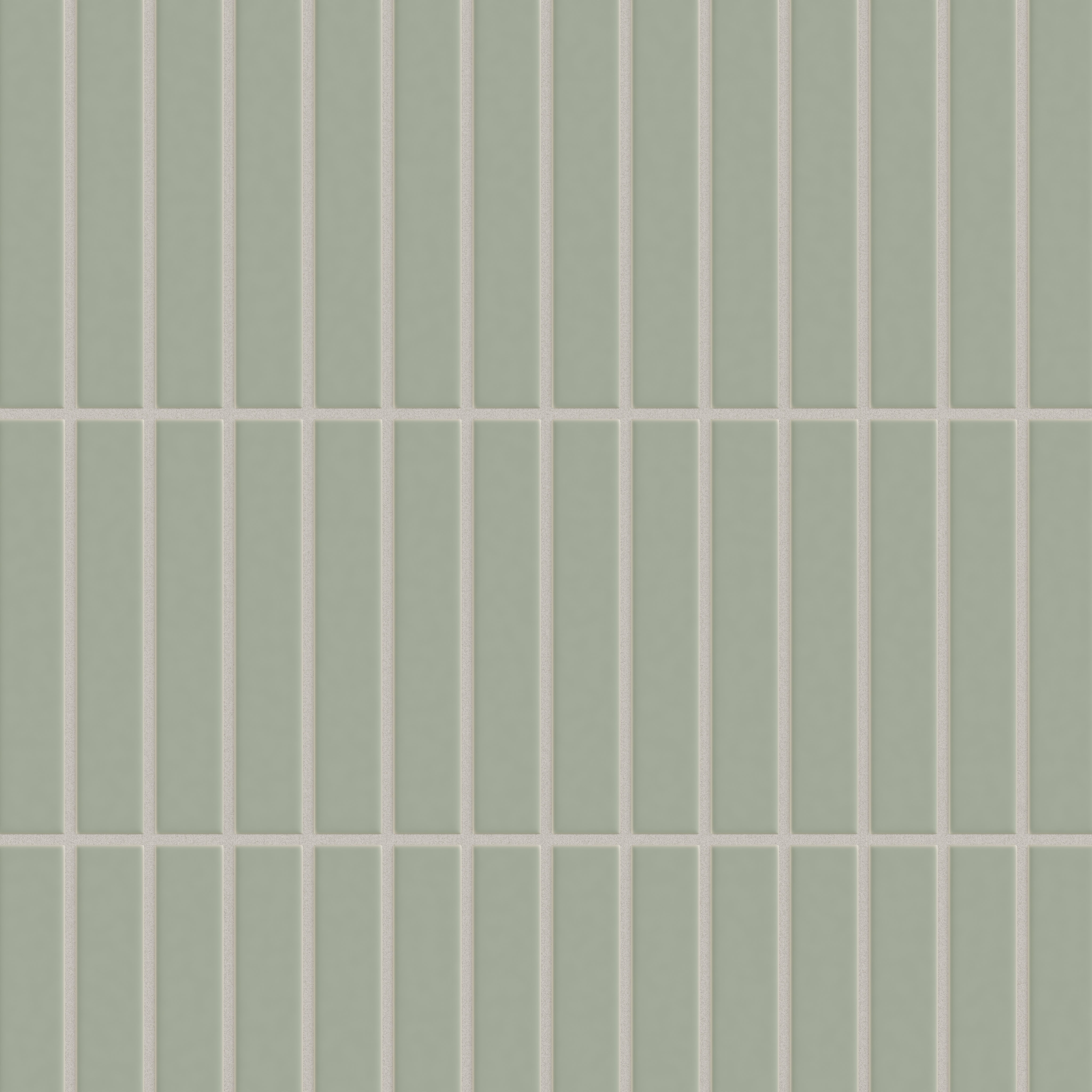 1x6 Straight Set Sheeted Original Ceramic Mosaic Tile in Rosemary Matte