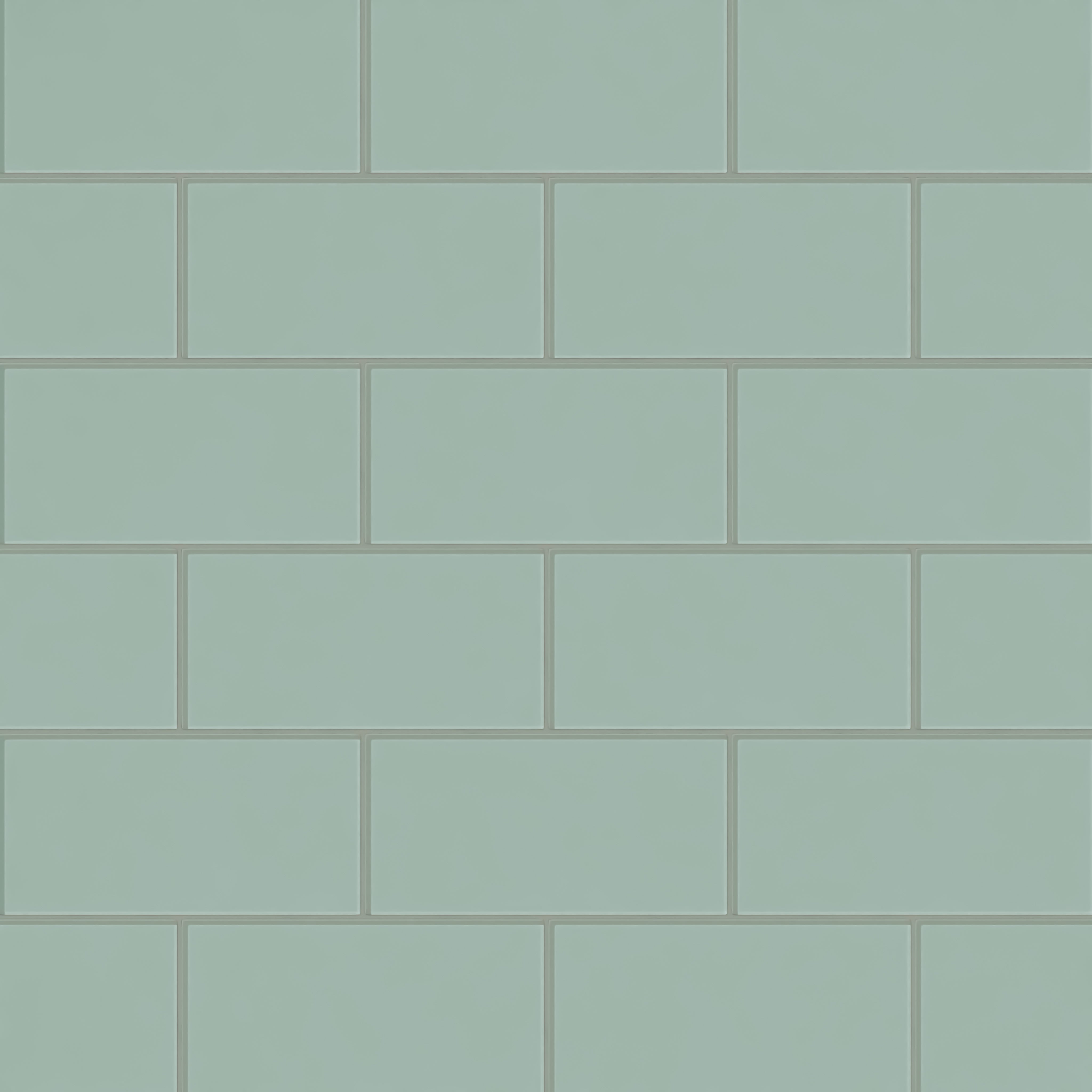 6x12 Glass Tile in Kingfisher Gloss