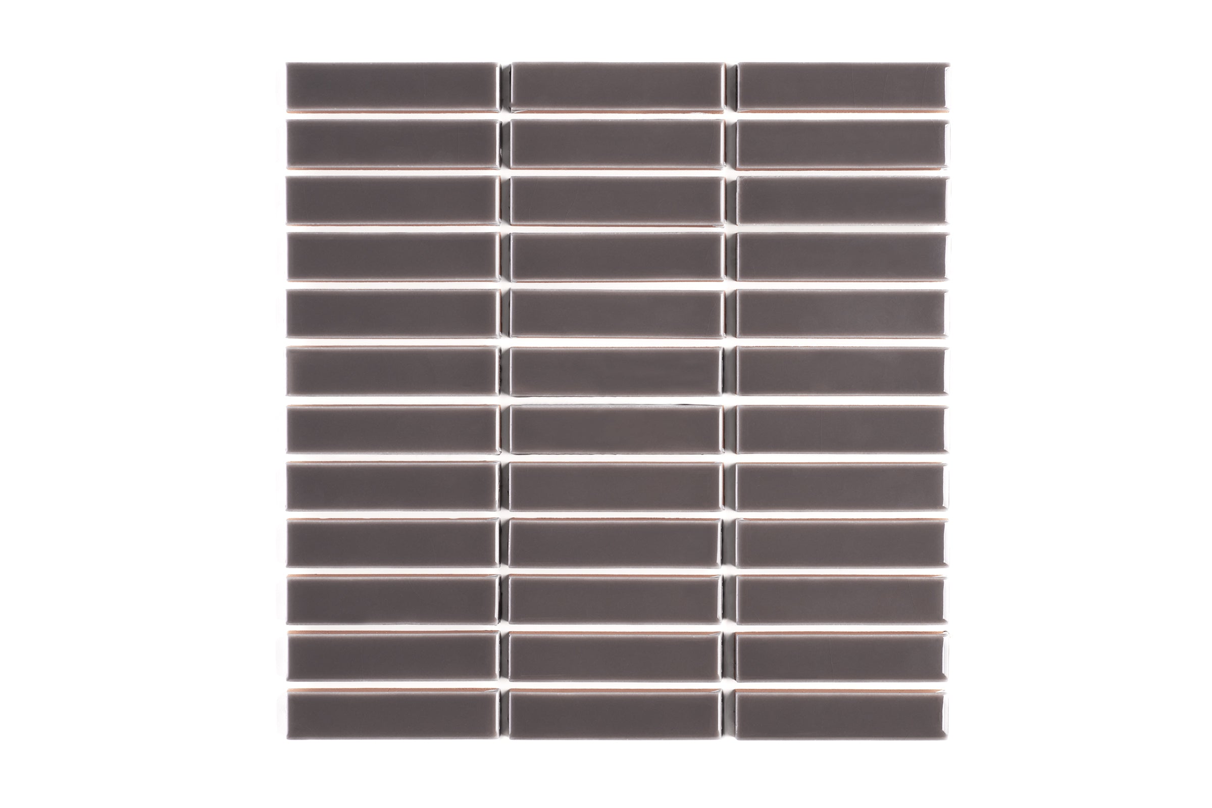 1x4 Straight Set Sheeted Original Ceramic Mosaic Tile in Kalamata Gloss