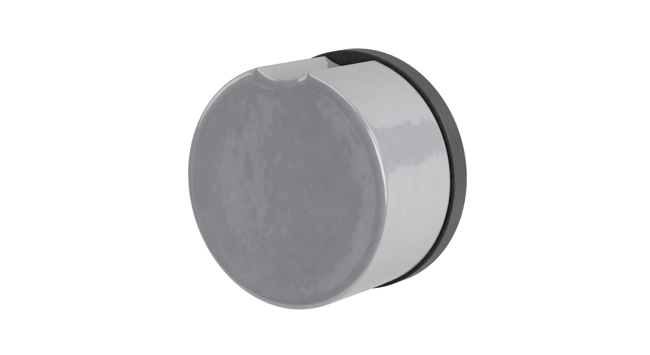 Foundry One Handle Wall Mount Diverter/Volume Control Shower Trim with Groove Ceramic Knob Handle in Blackened Nickel