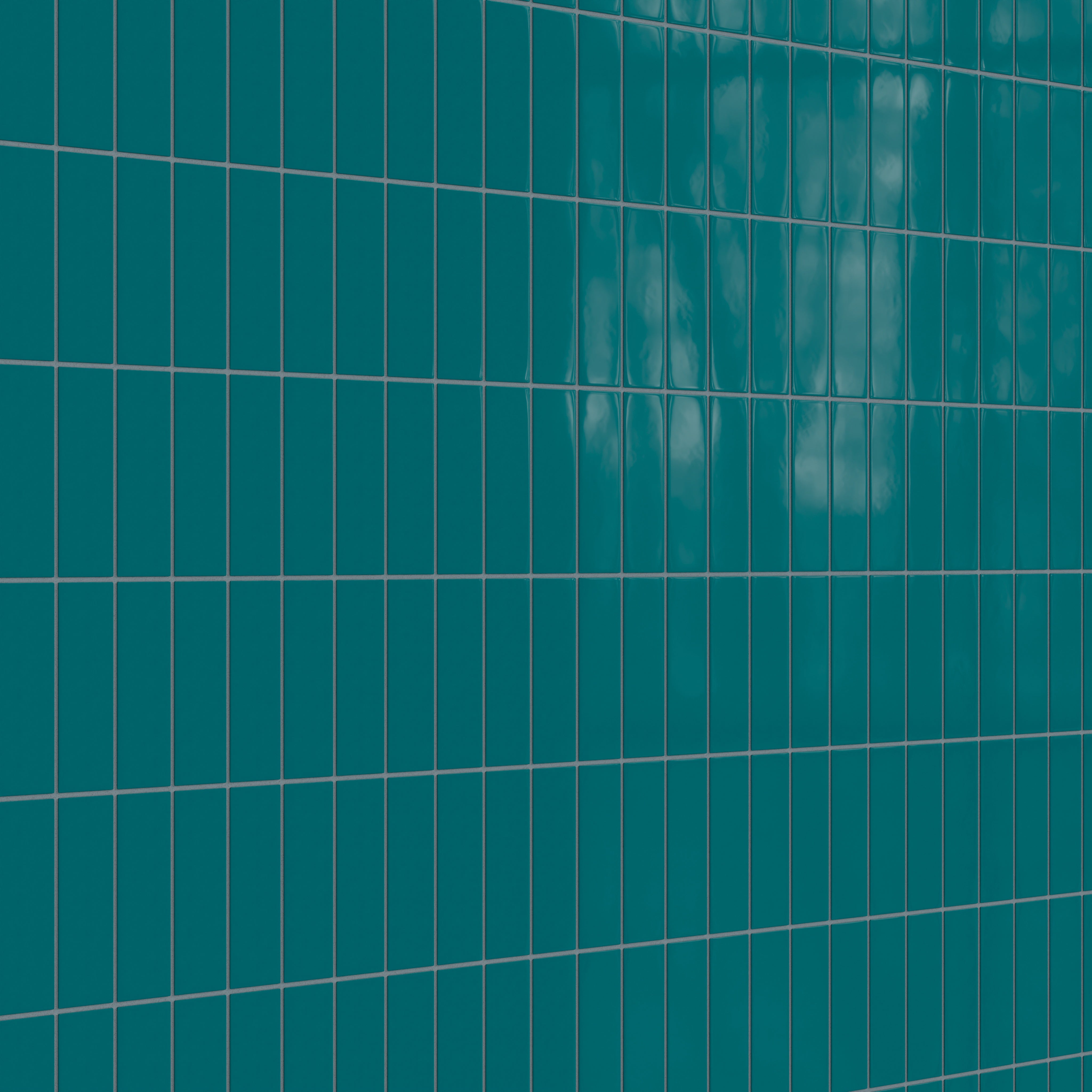 2x6 Natural Press Ceramic Tile in Maya Blue Gloss