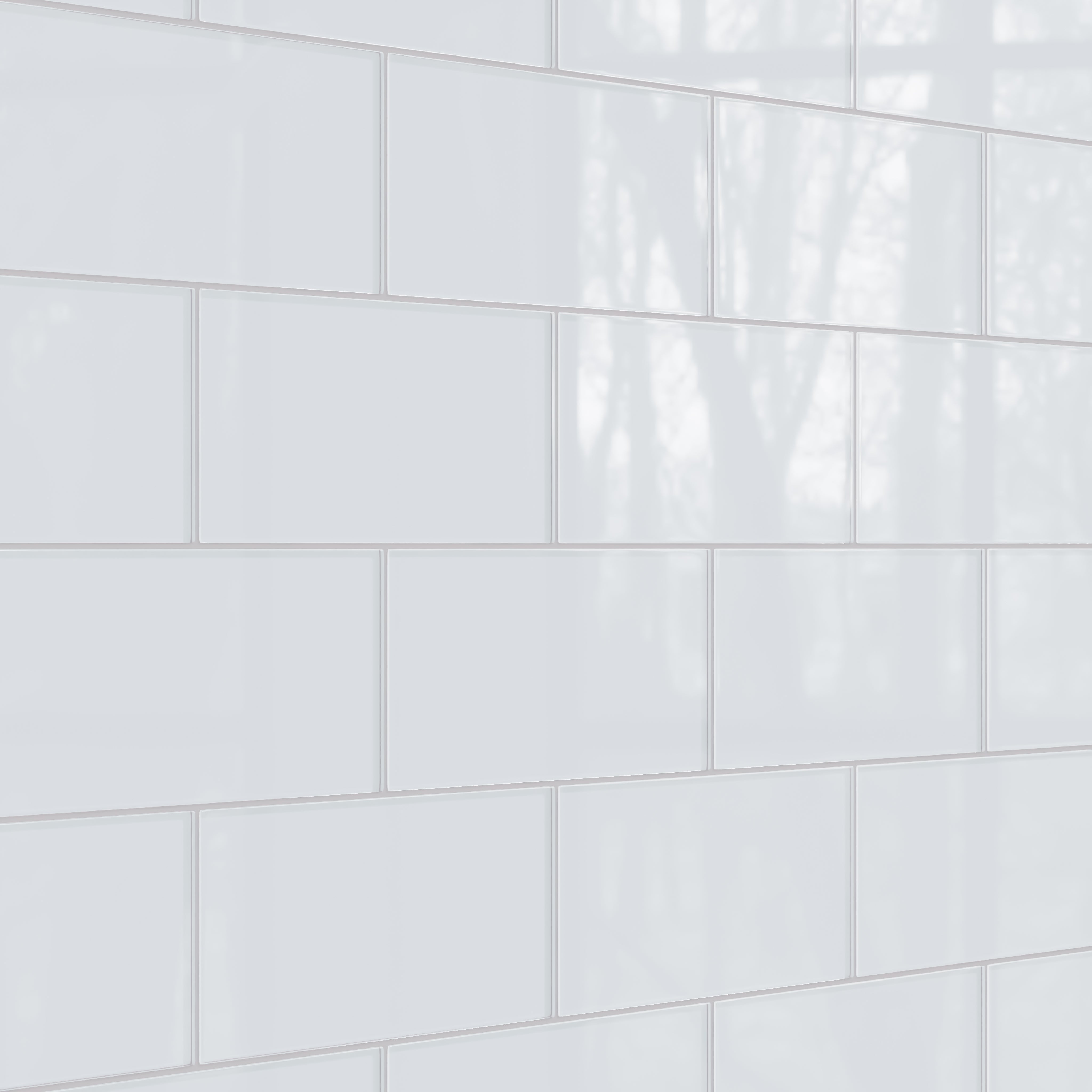 6x12 Glass Tile in Snowy Owl Gloss