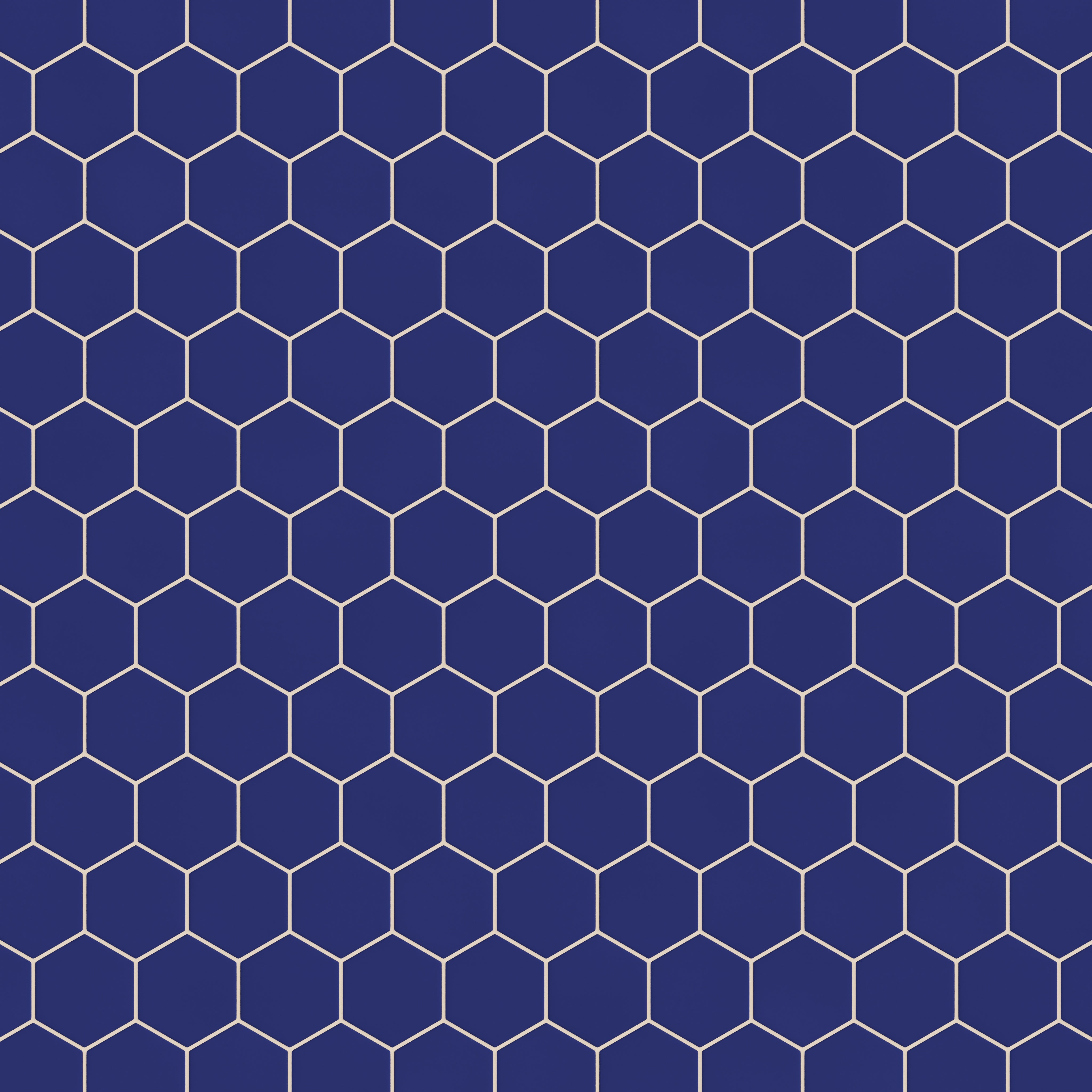 4" Hexagon Original Ceramic Tile in Azul Matte