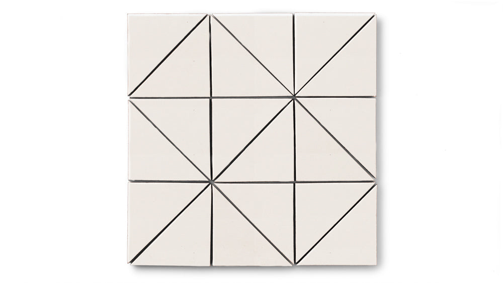 4" Triangle Original Ceramic Tile in Feldspar Gloss
