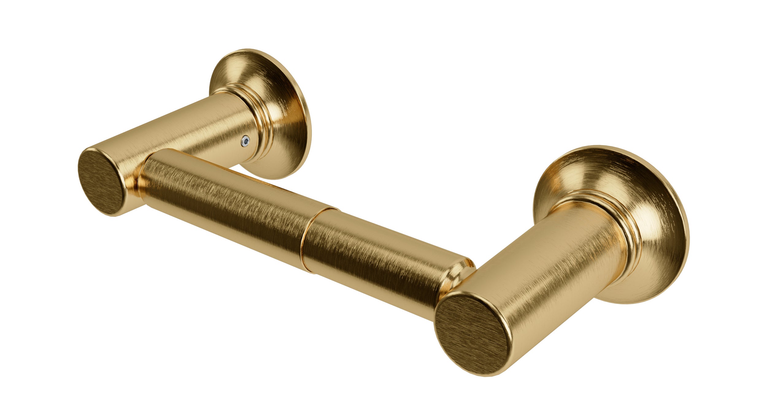 Emerson Double Post Paper Holder in Satin Brass