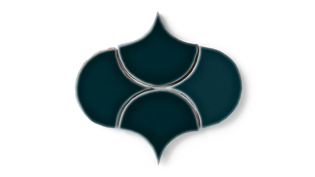 Ogee Drop Original Ceramic Tile in Caspian Sea Gloss