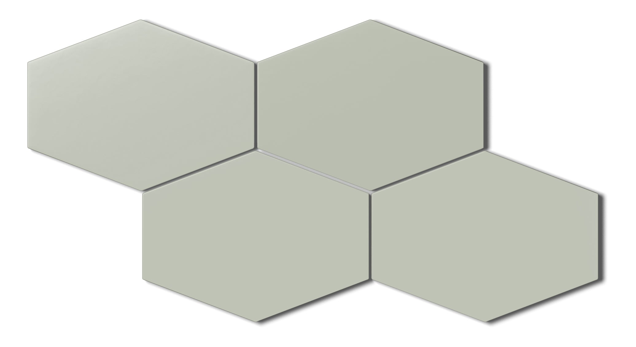 Elongated Hexagon Natural Press Ceramic Tile in Manzanita Matte