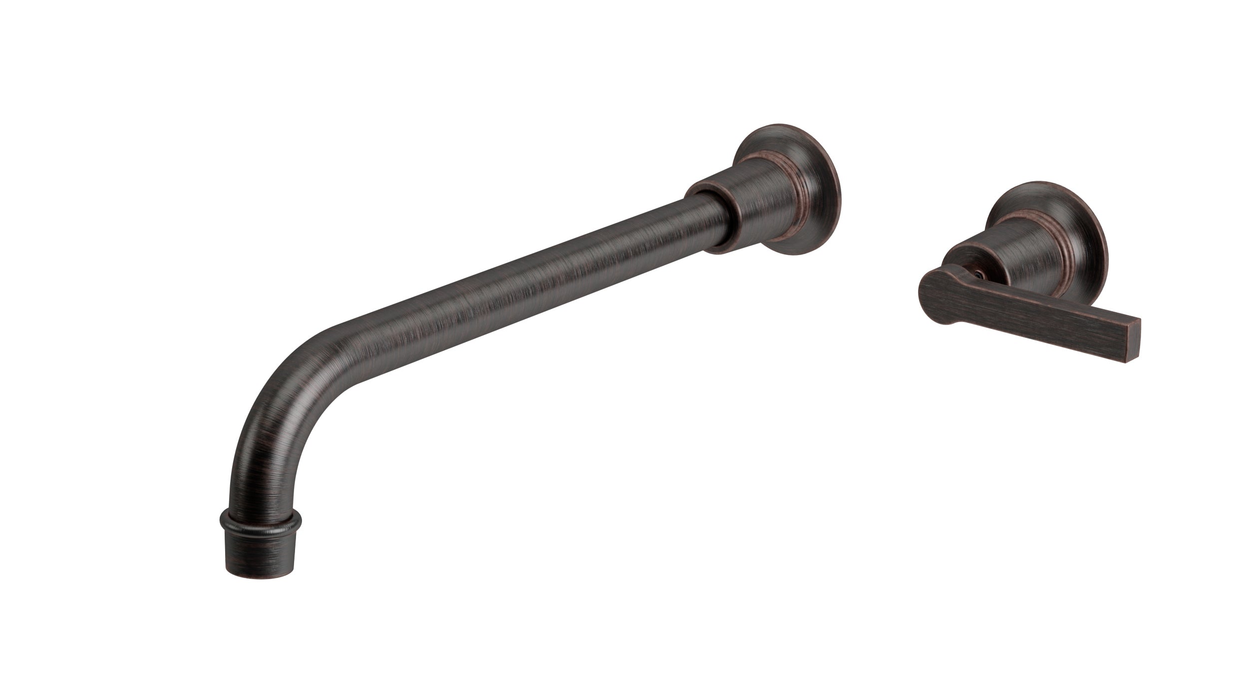 Emerson One Handle Wall Mount 12" Lavatory Faucet with Classic Lever Handle in Antique Bronze