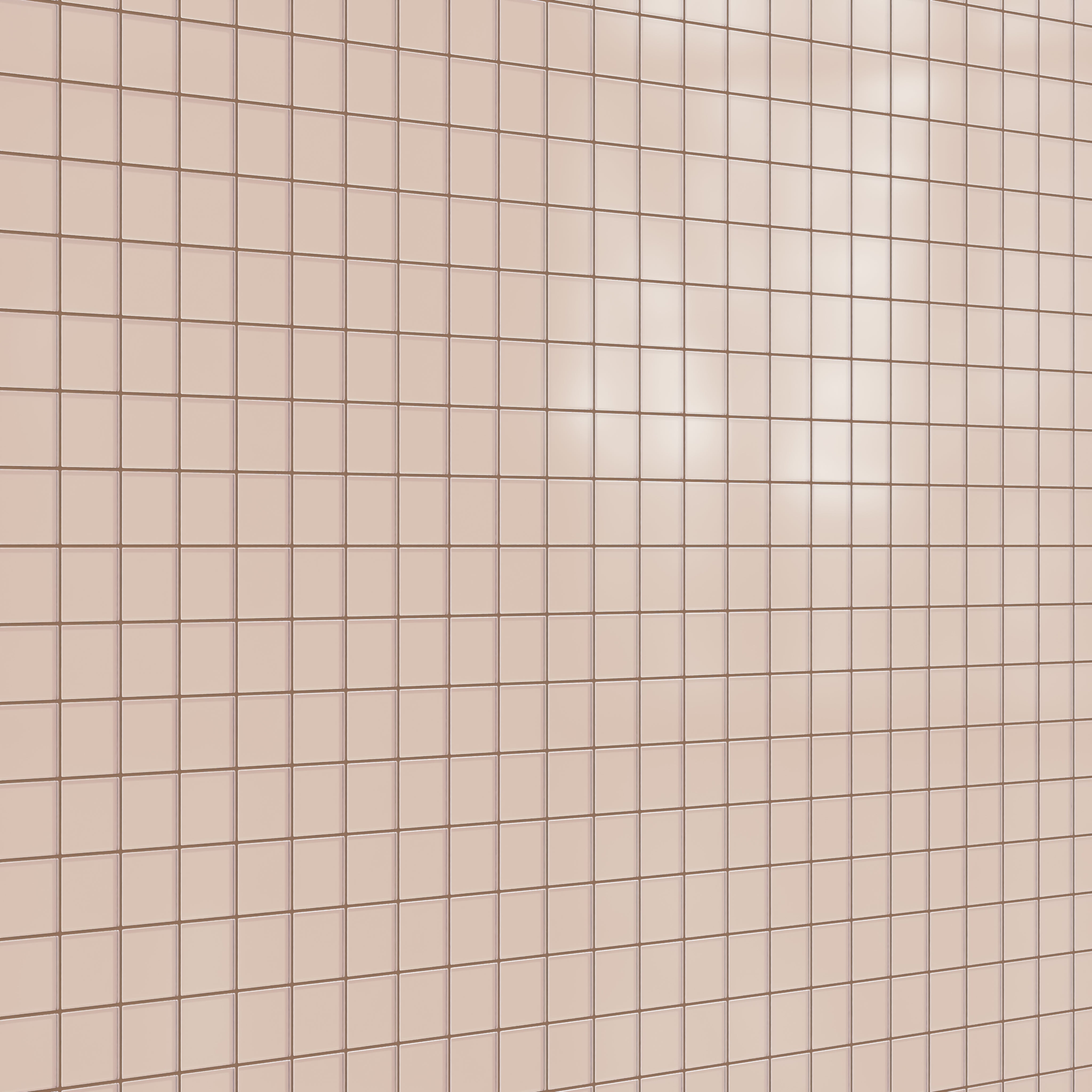 3x3 Straight Set Sheeted Glass Mosaic Tile in Rosy Finch Matte