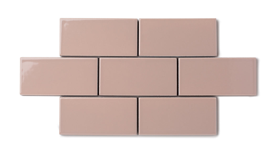 8" Hexagon Natural Press Ceramic Tile in Red Jasper Gloss