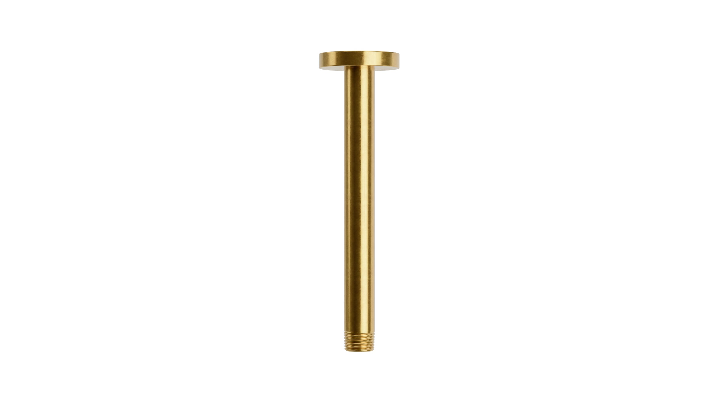 Contour & Foundry 8" Straight Shower Arm with Flange in French Brass