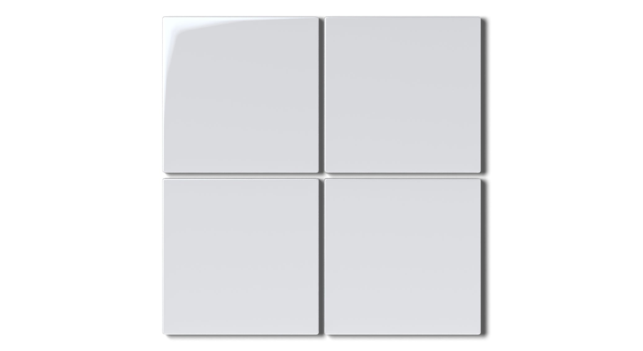 4x4 Natural Press Ceramic Tile in Tin Oxide Gloss