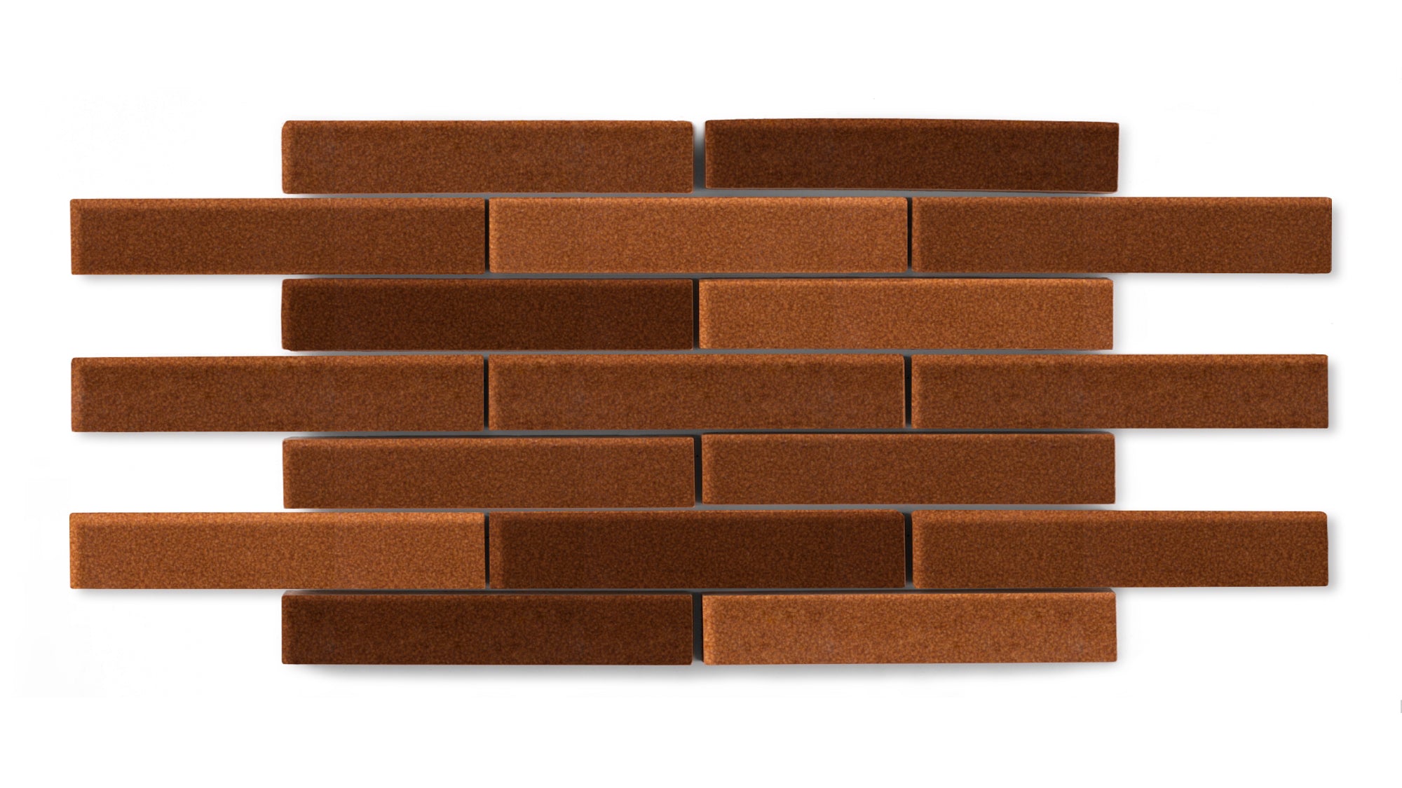 1x6 Half Offset Sheeted Original Ceramic Mosaic Tile in Antique