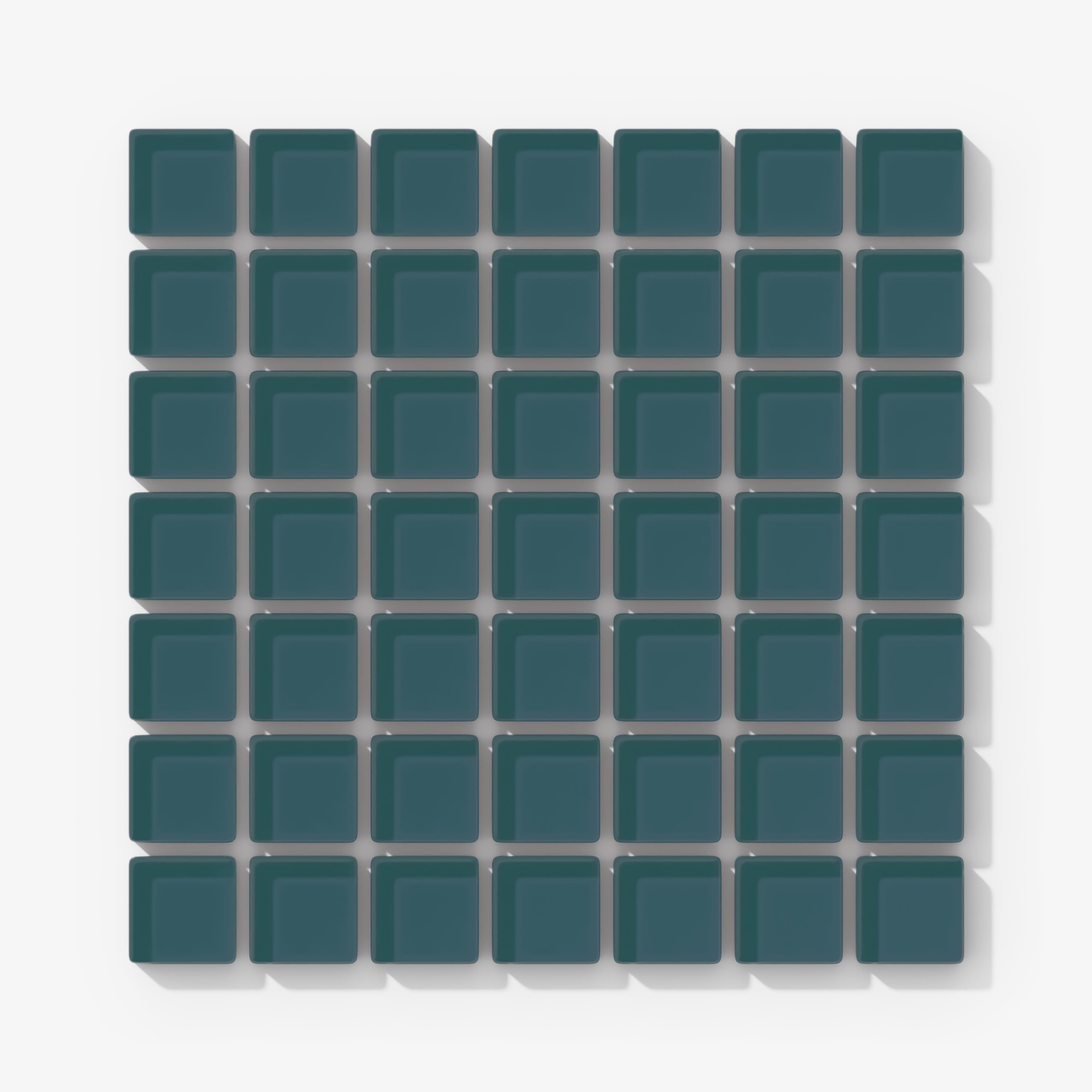1x1 Straight Set Sheeted Glass Mosaic Tile in Magpie Gloss