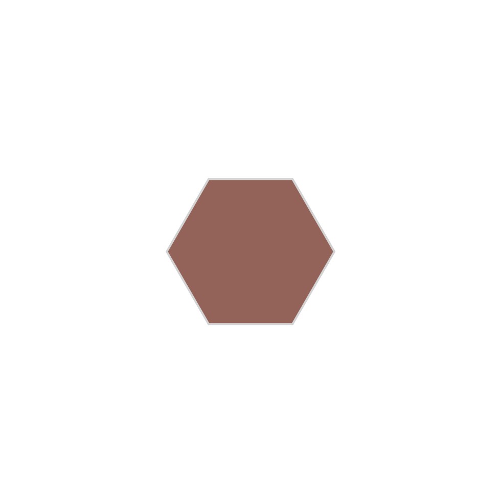 4" Hexagon Original Ceramic Tile in Mauve Matte