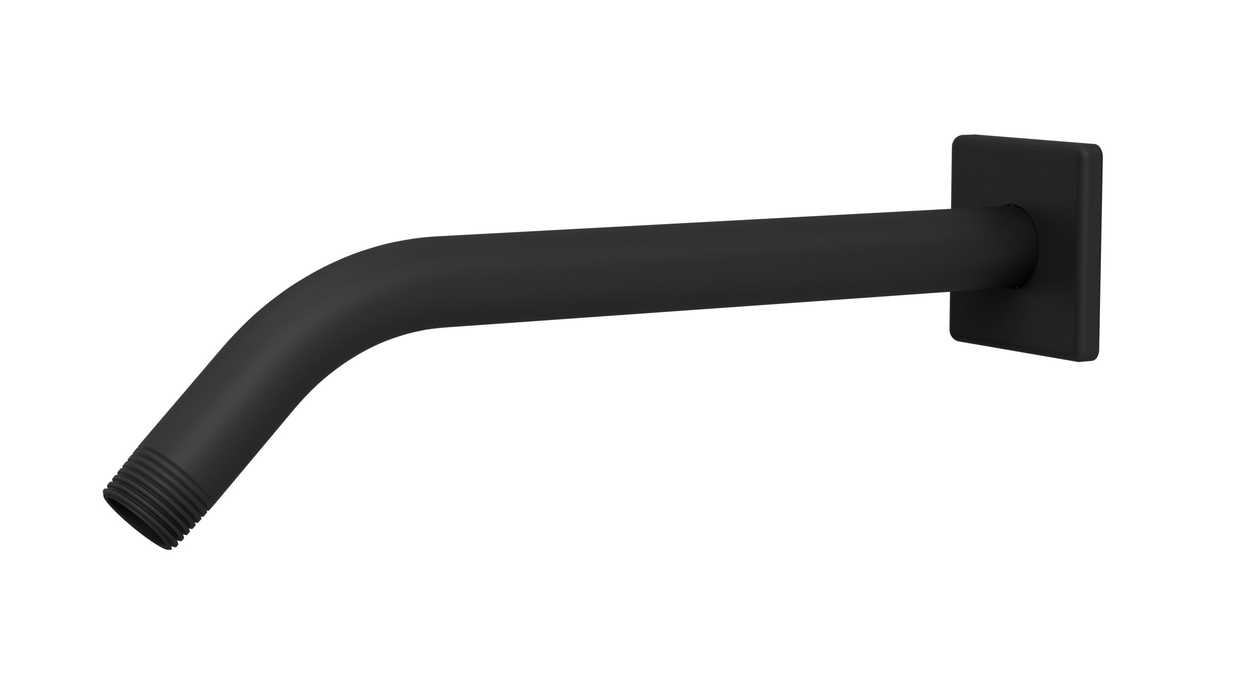 Flatiron 45-Degree 12" Shower Arm with Flange in Matte Black