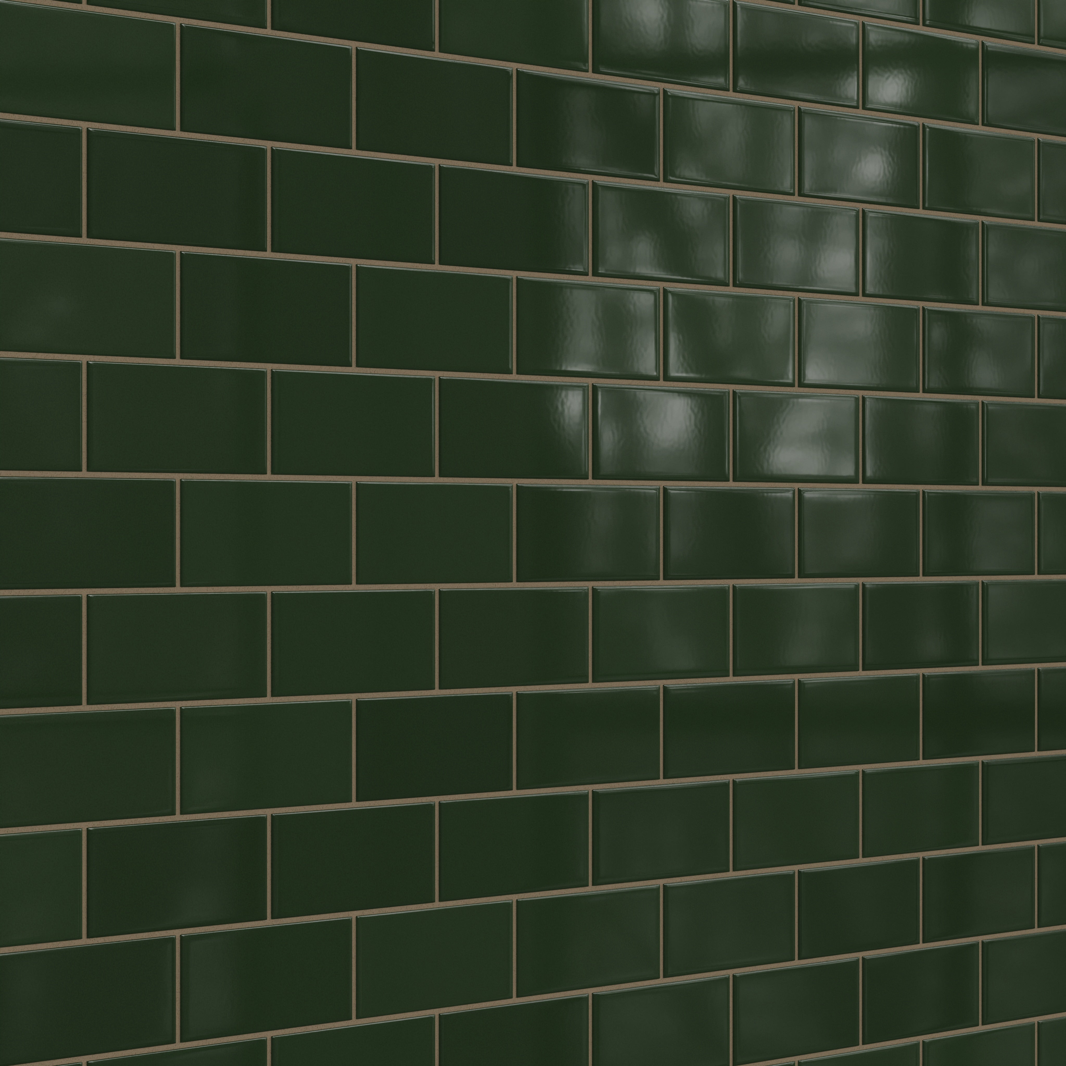 3x6 Original Ceramic Tile in Hunter Green Gloss