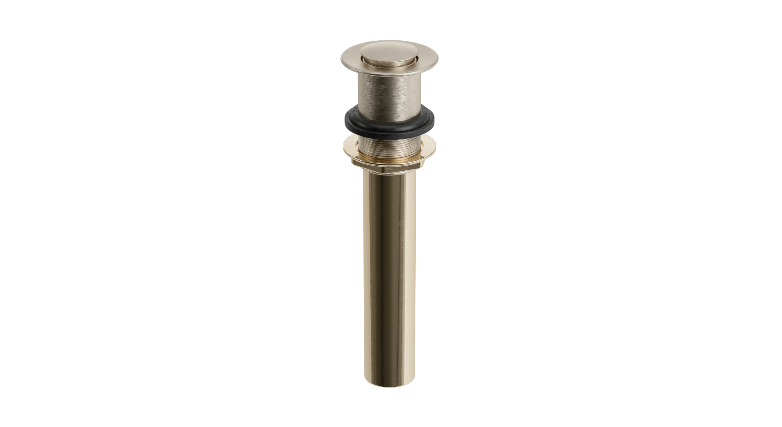 Lavatory Faucet Soft Touch Drain - Less Overflow in Satin Nickel