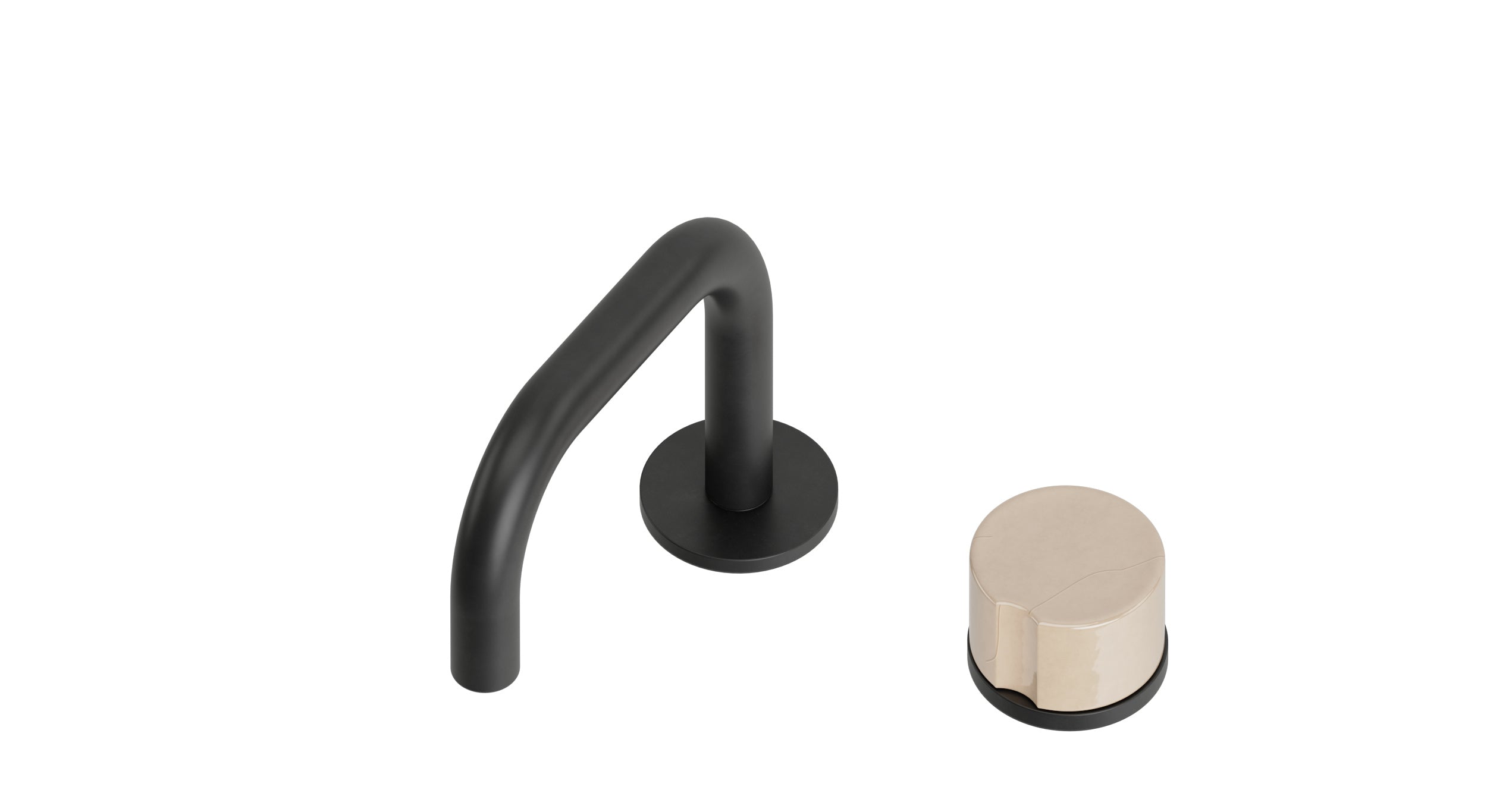 Foundry One Handle Deck Mount Squaretop Lavatory Faucet with Groove Ceramic Knob Handle in Oil Rubbed Bronze